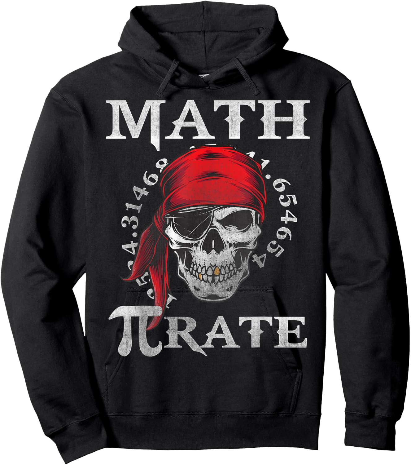 Math Teacher Funny Quote Pirate Gift Hoodie - Hoodie | Black