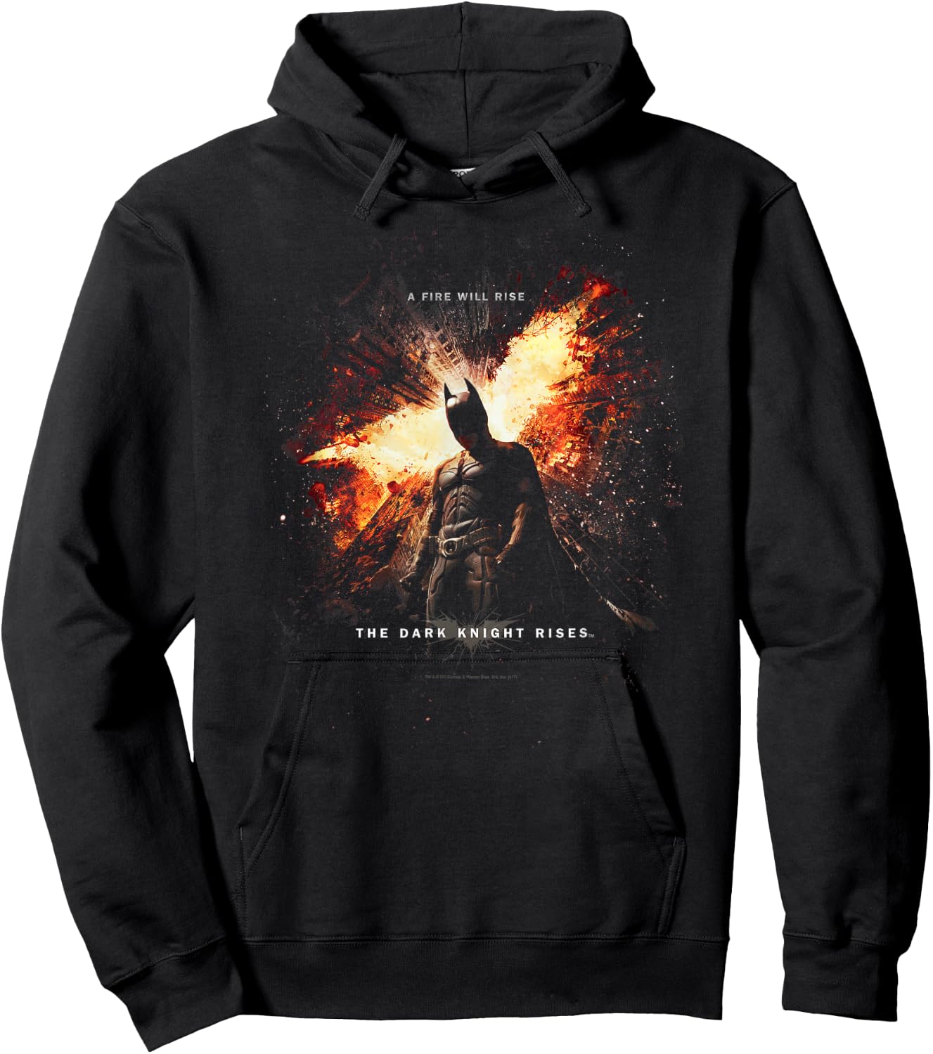 Batman Dark Knight Rises Fire Will Rise Hoodie - Hoodie | Black