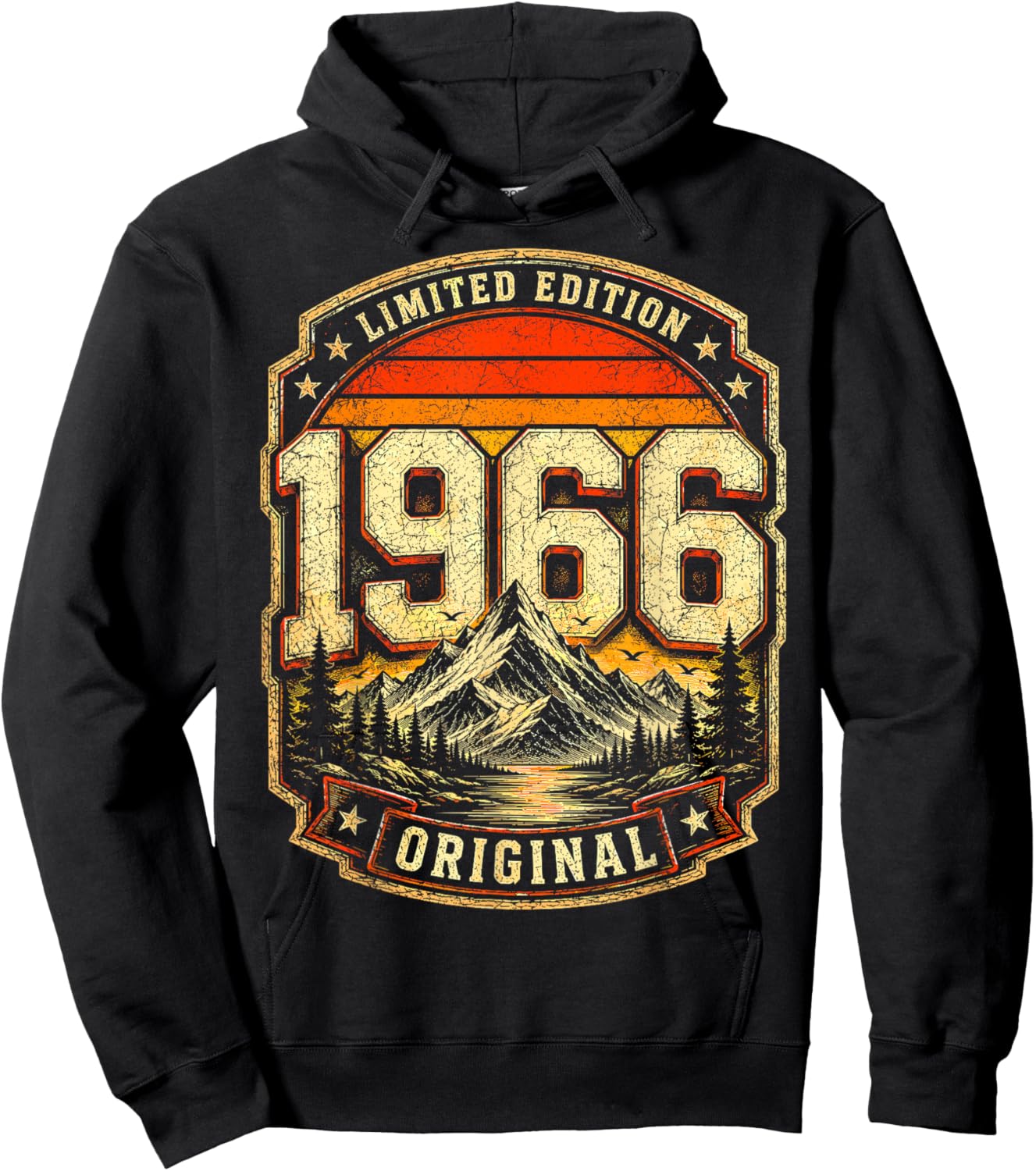 60th Birthday Man Woman 60 Years 1966 Decorative Gift Funny Hoodie - Hoodie | Black