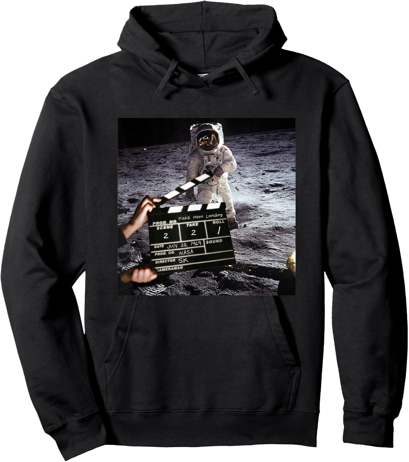 Fake Moon Landing Hoodie - Hoodie | Black