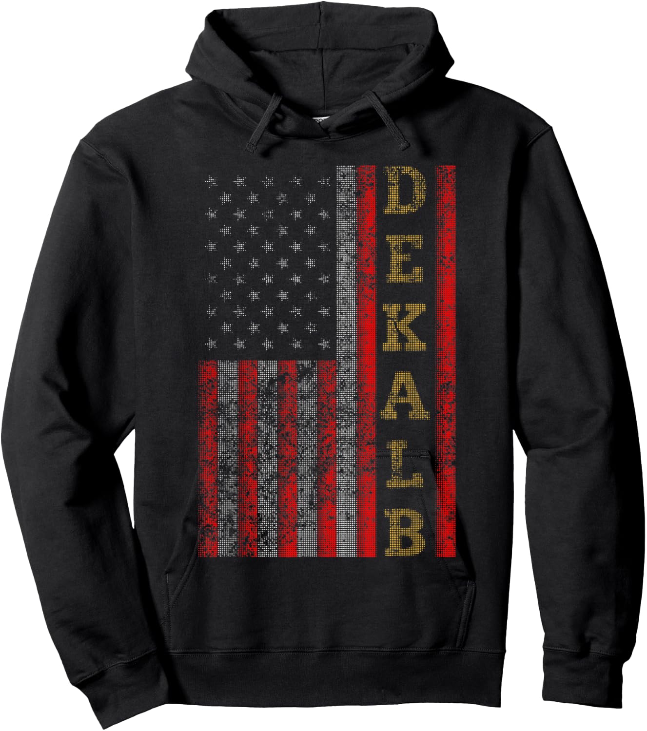 Cool Patriotic Dekalb USA - US Flag Gift Hoodie - Hoodie | Black