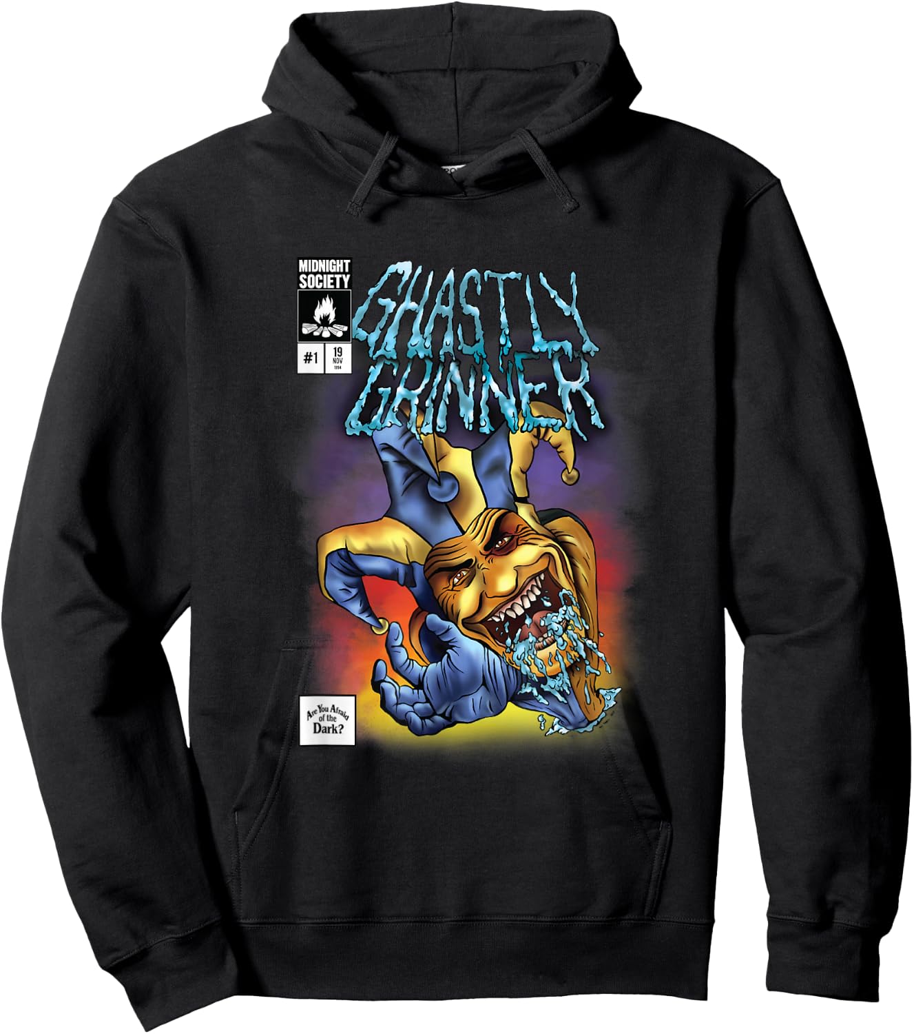 Ghastly Grinner Midnight Society Clown Saliva Hoodie - Hoodie | Black