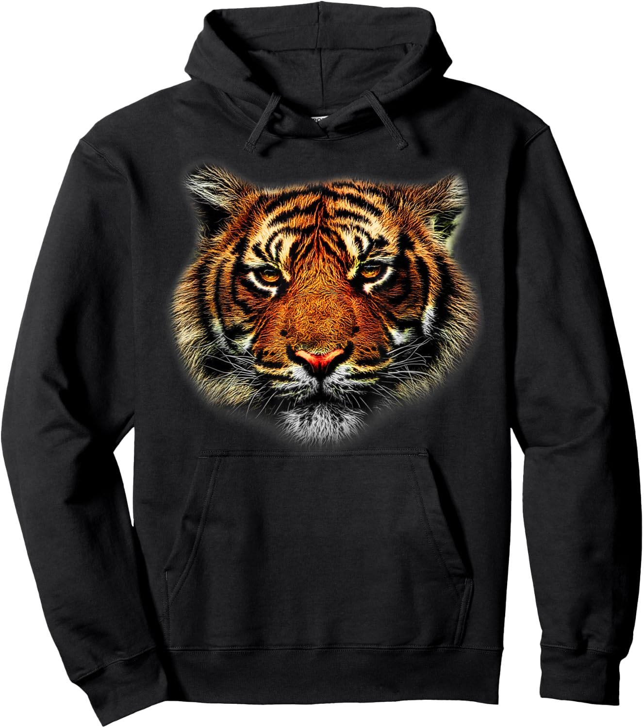 Tiger Eyes Animal Print Leopard Cheetah Head Lion Cat Shirt Women Kids Hoodie - Hoodie | Black