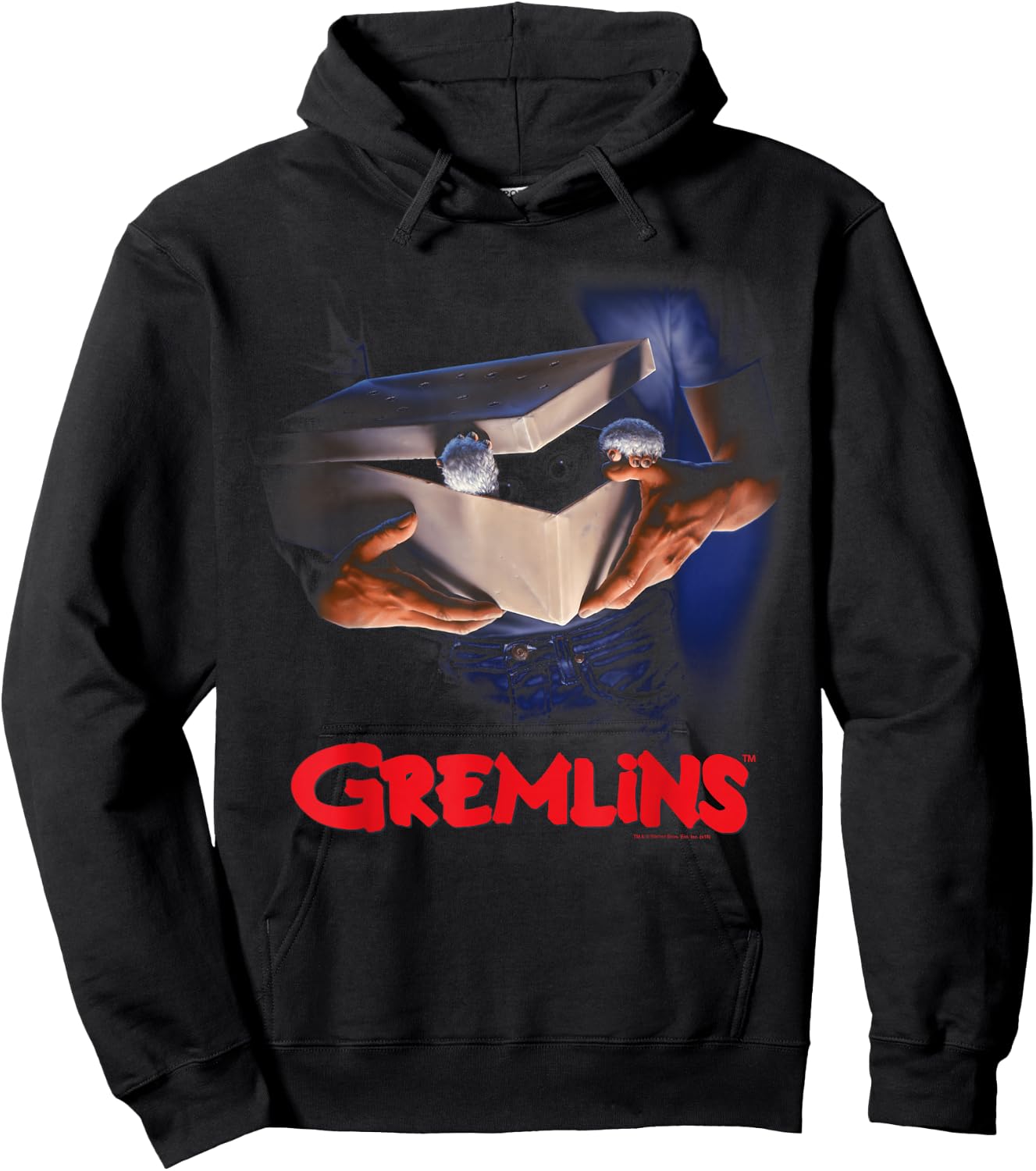 Warner Bros. Gremlins Poster - Women's Black Classic Fit Short Sleeve - Movie-Themed - Size Small Hoodie - Hoodie | Black