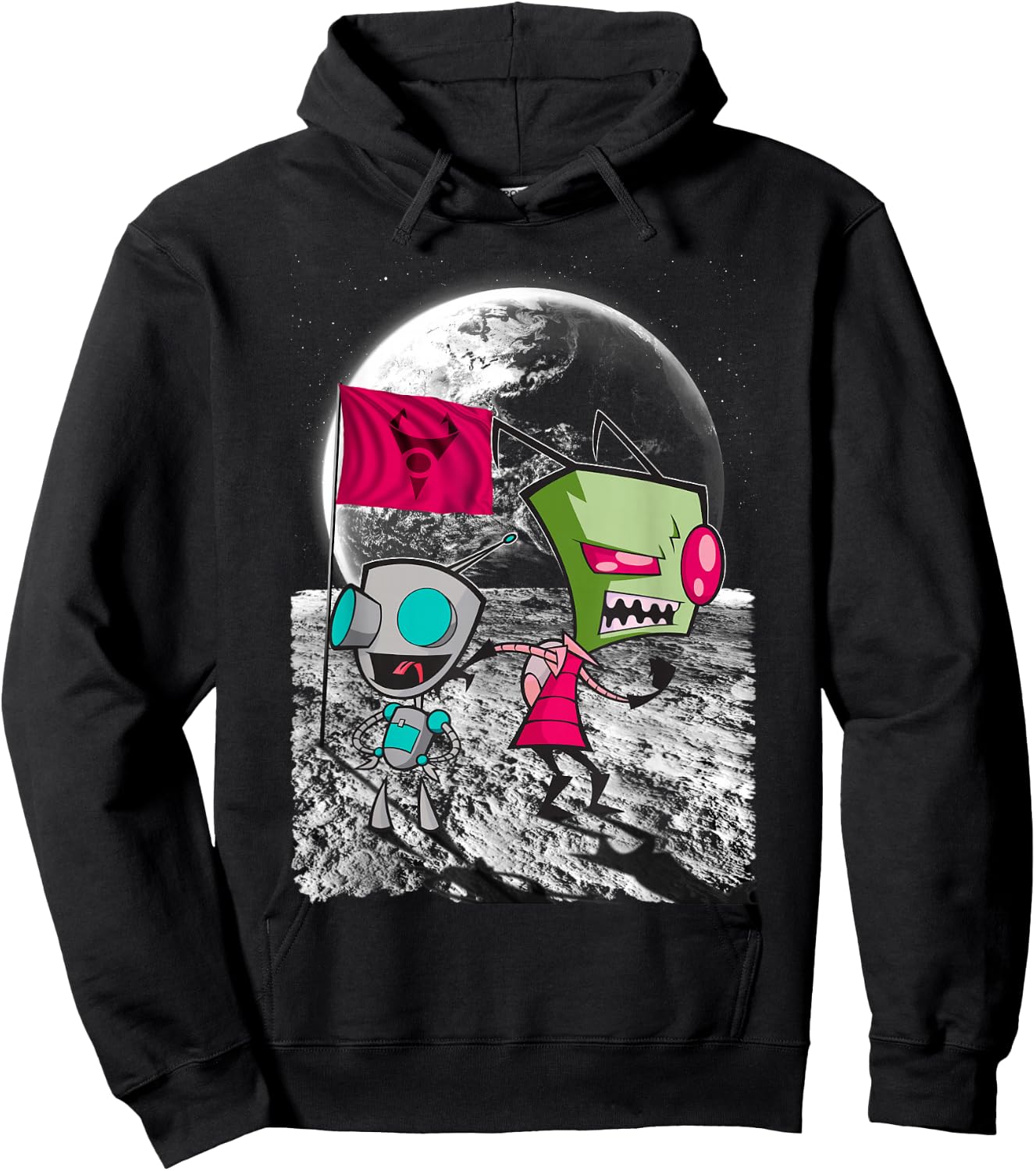 Nickelodeon Invader Zim Man on the Moon Hoodie - Hoodie | Black