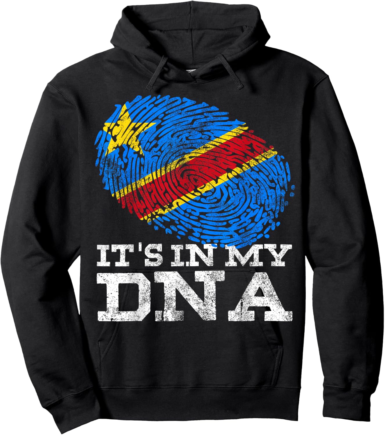 It's In My DNA Congolese Gifts African DRC DR Congo Flag Hoodie - Hoodie | Black