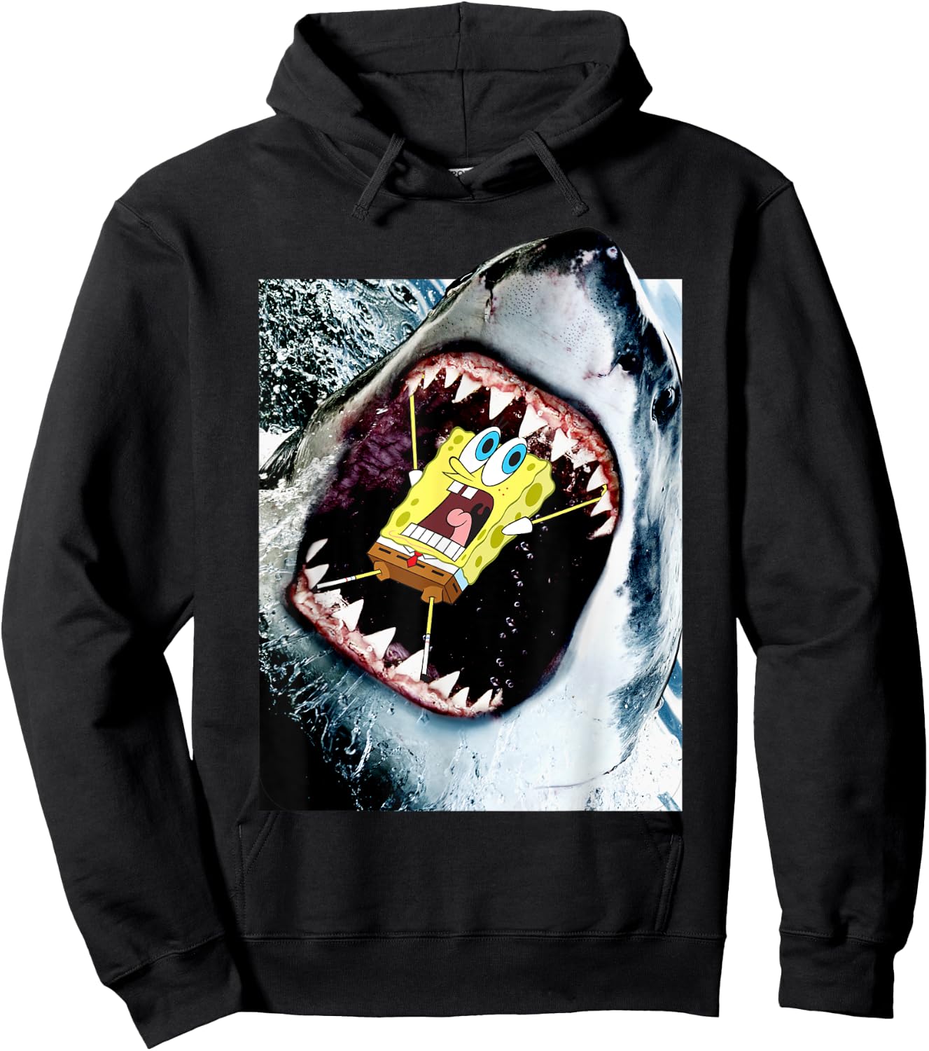Spongebob SquarePants Shark Attack Hoodie - Hoodie | Black