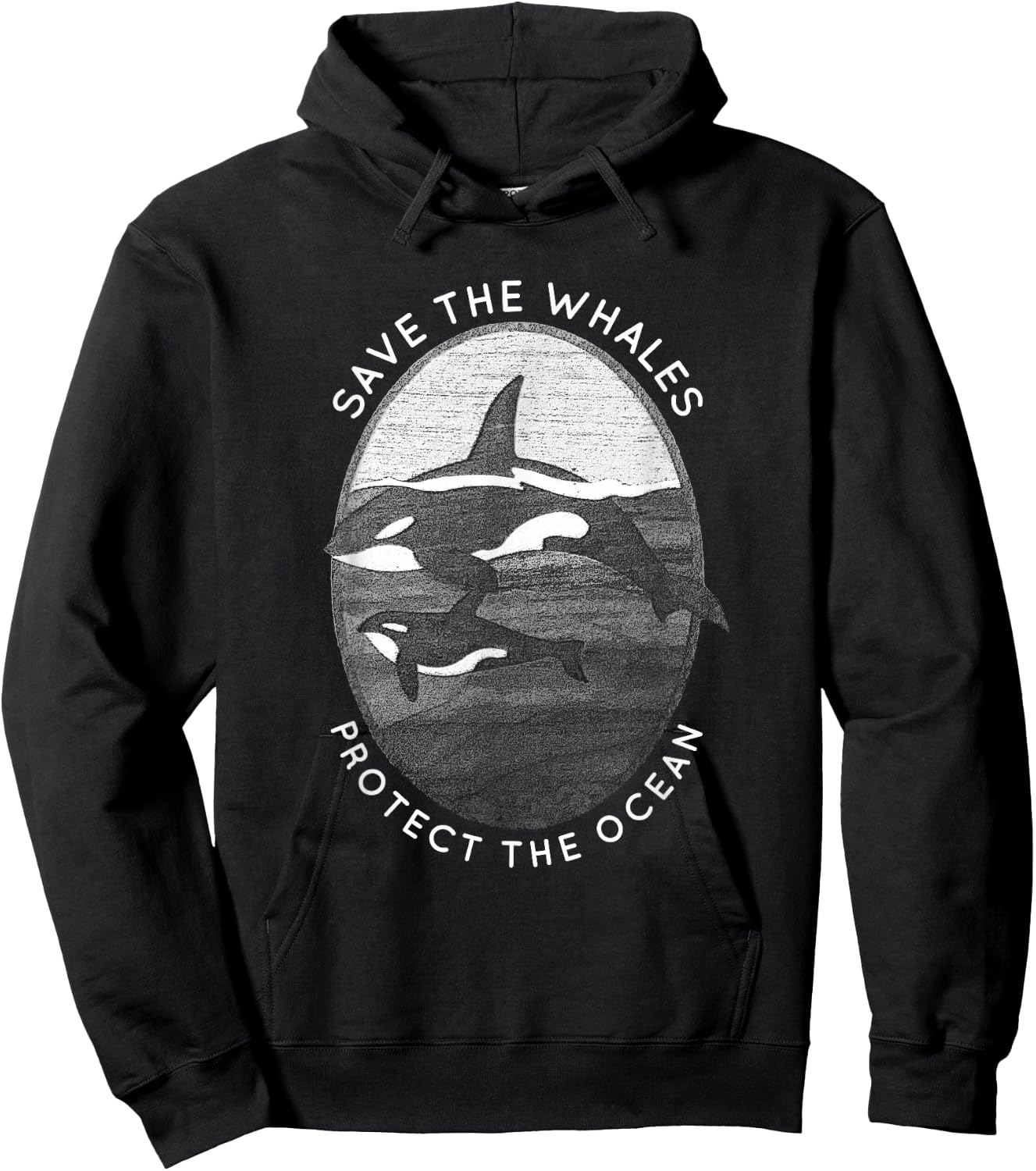 Save The Whales: Protect The Ocean Orca Killer Whales Hoodie - Hoodie | Black