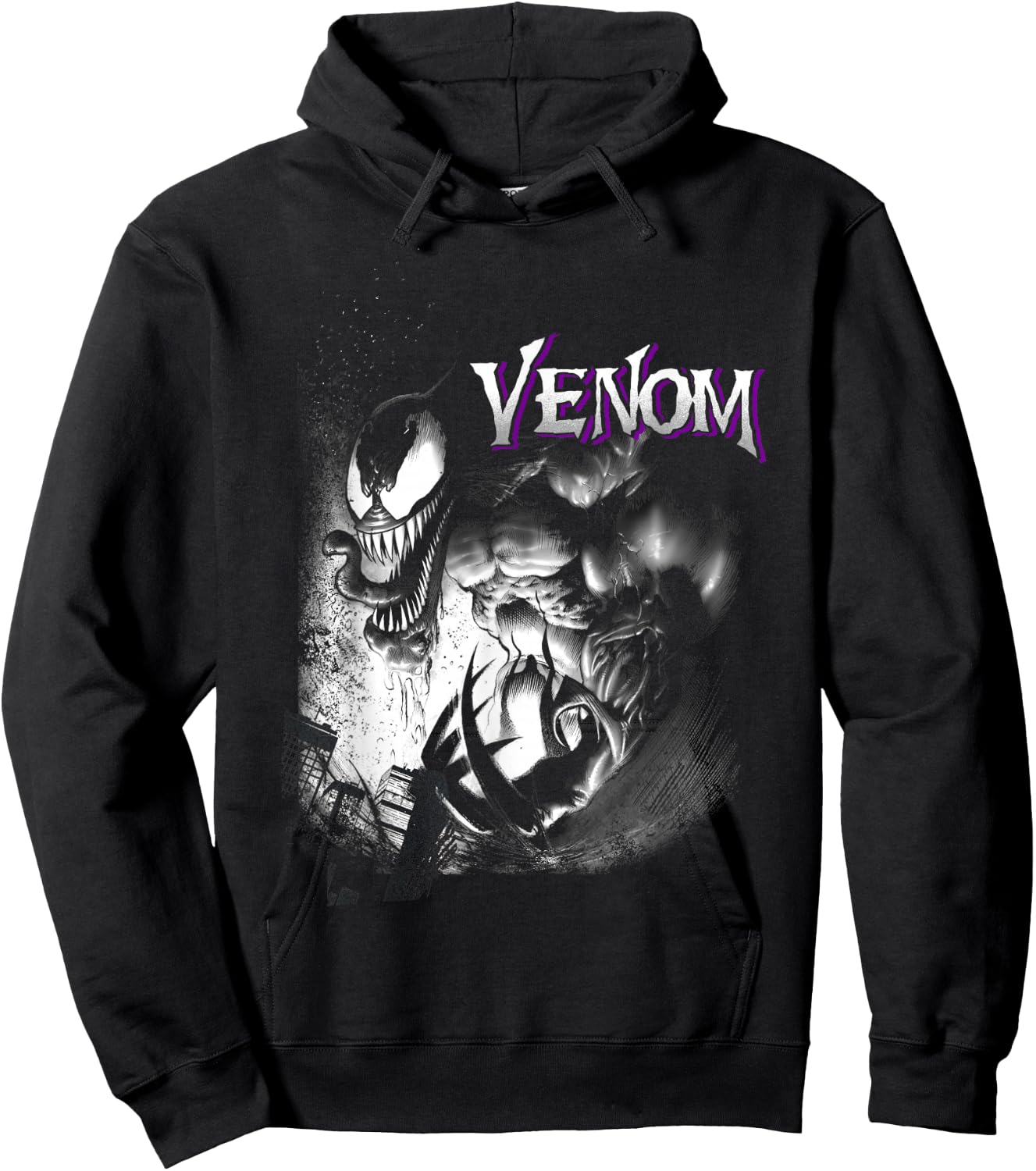 Marvel Venom City Shadows Graphic Hoodie - Hoodie | Black