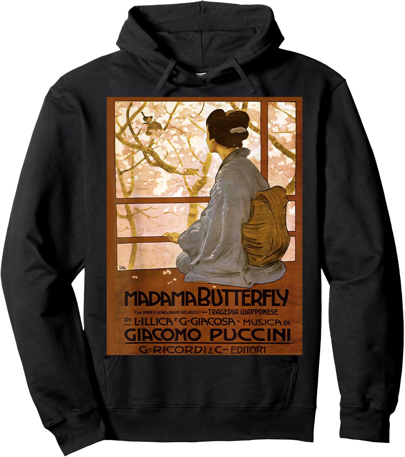 Vintage poster - Madama Butterfly Retro Hoodie - Hoodie | Black