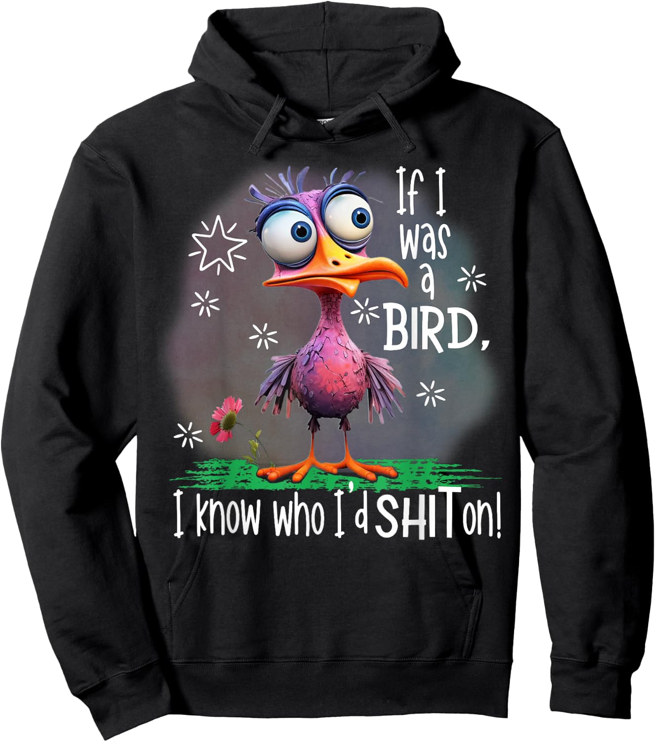 If I Was A Bird I Know Who I'd Shit On Hoodie - Hoodie | Black