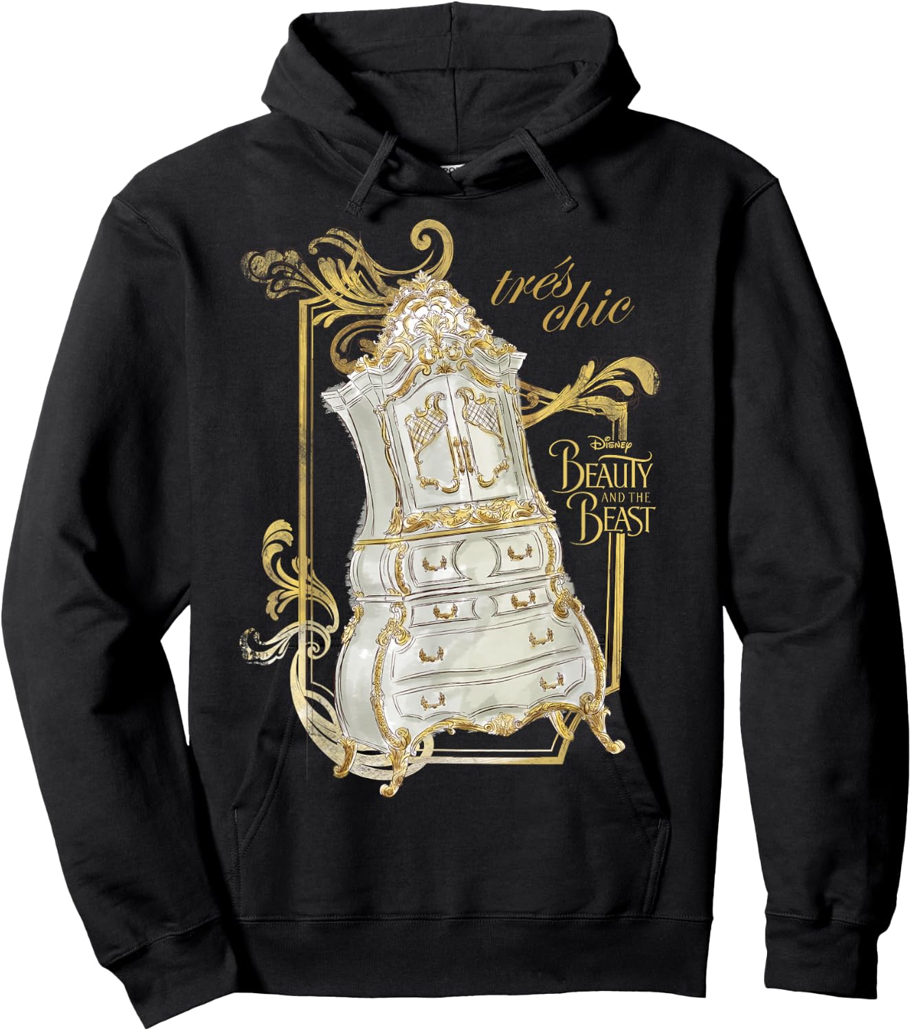 Disney Beauty & The Beast Wardrobe Tres Chic Graphic Hoodie - Hoodie | Black