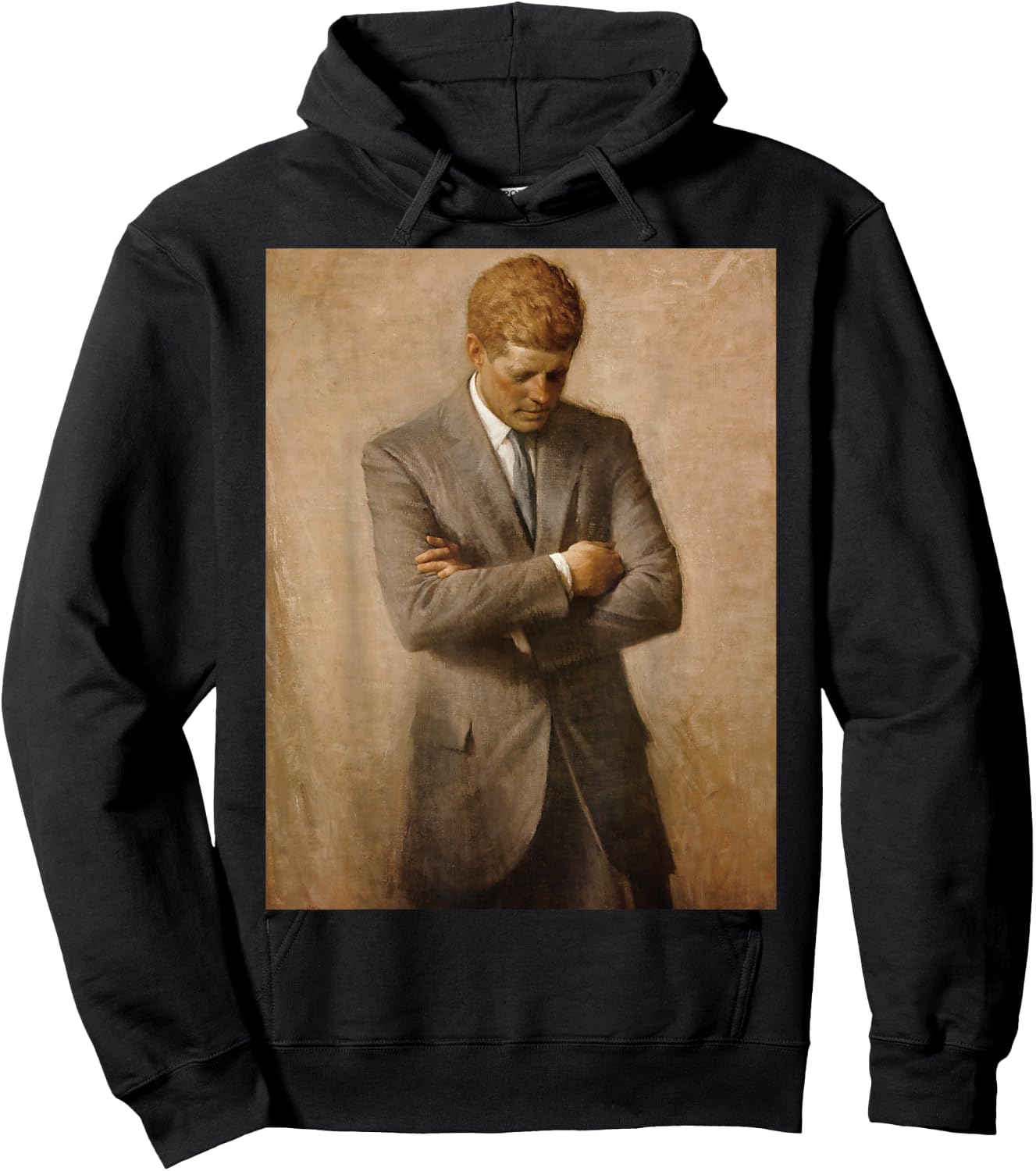 JFK Portrait John F Kennedy USA Historical Most Love USA Hoodie - Hoodie | Black