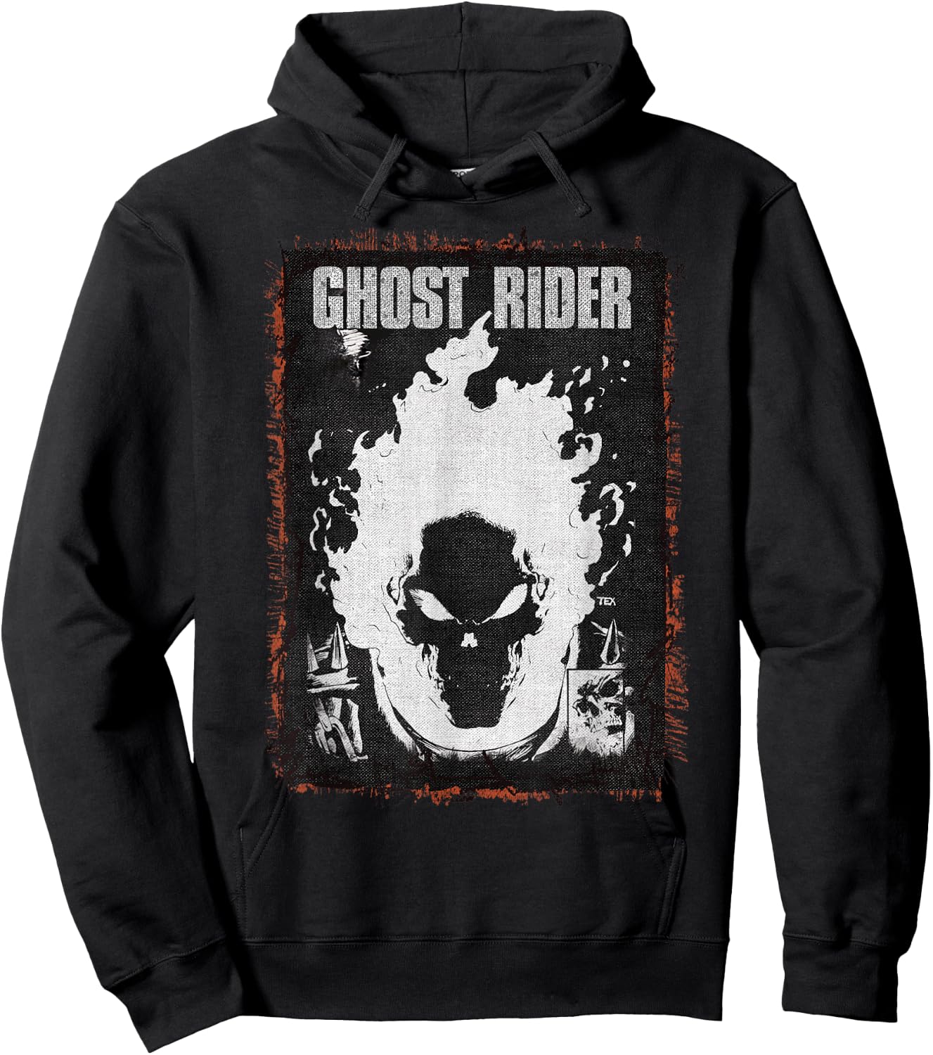 Marvel Ghost Rider Dark Distressed Poster Hoodie - Hoodie | Black