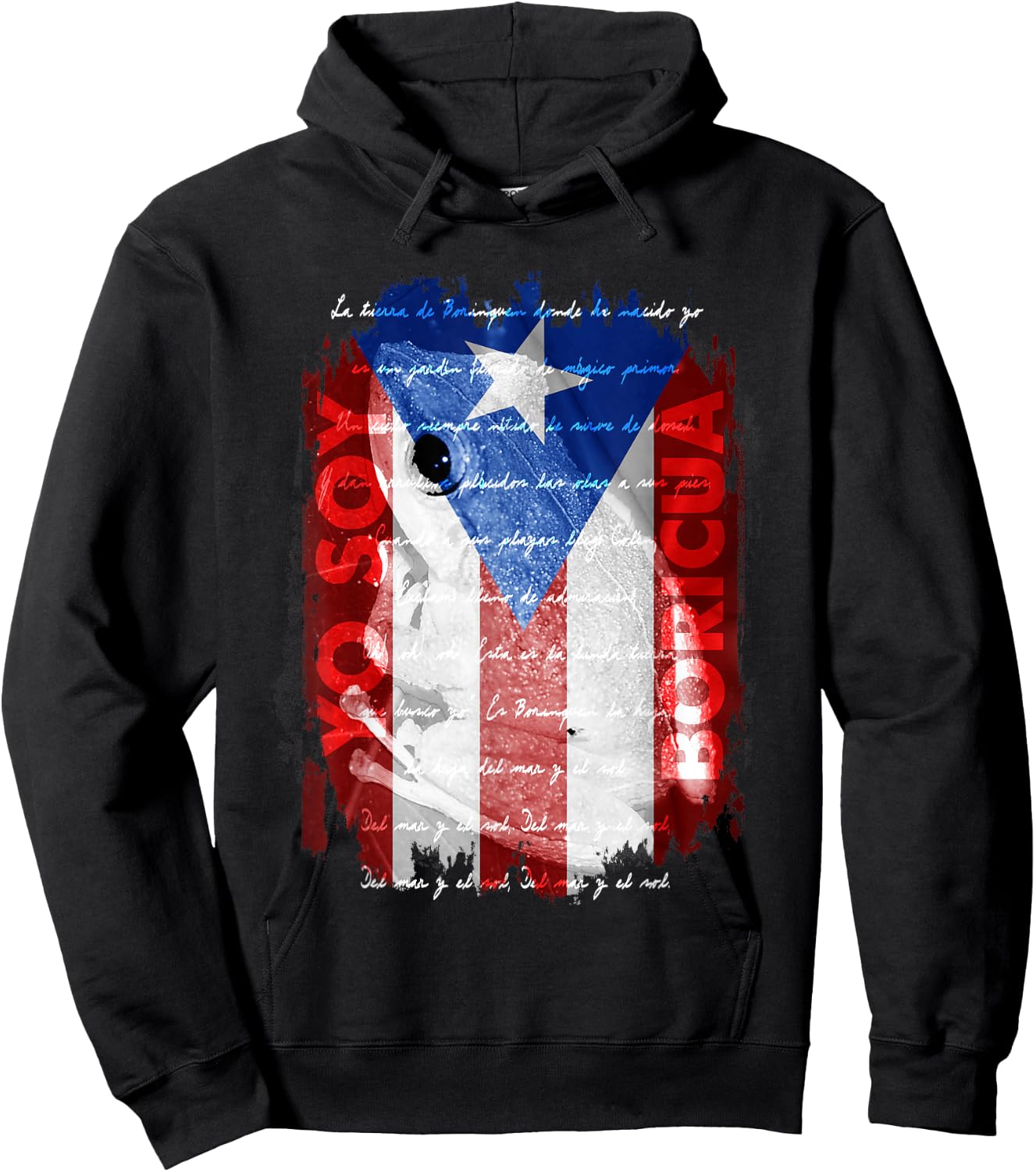 Coqui Shirt, Yo Soy Boricua Puerto Rico Flag Wepa Taino Art Hoodie - Hoodie | Black