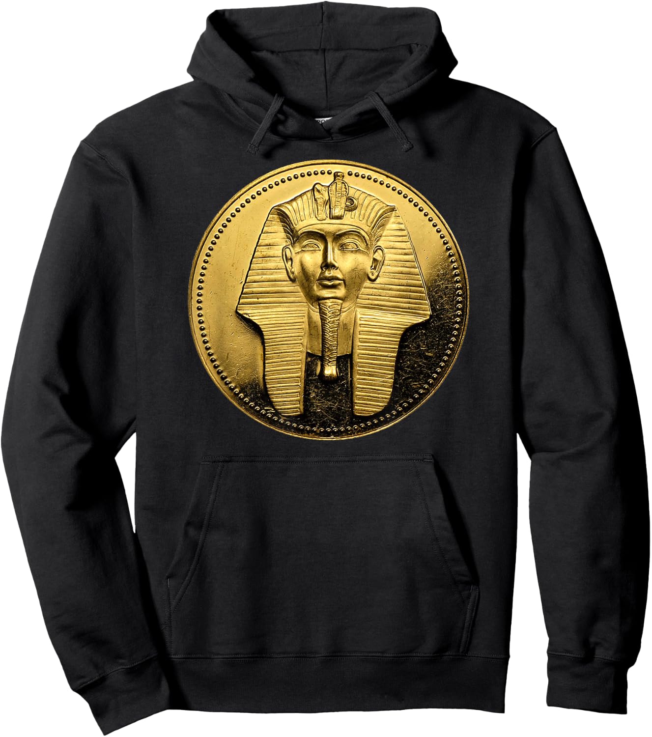 Black Ancient Egyptian Golden Pharoah Coin King TUT Hoodie - Hoodie | Black