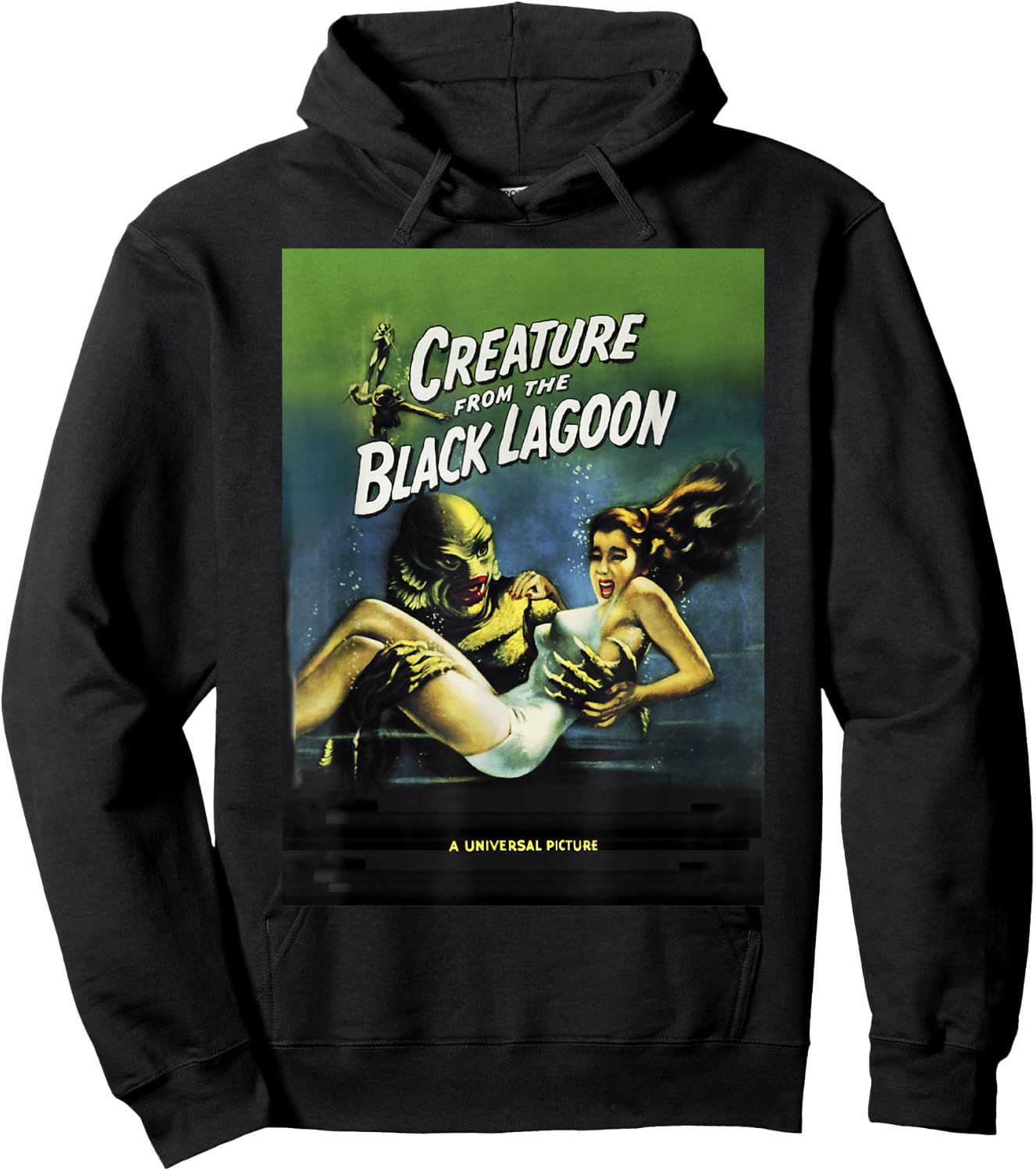 Universal Monsters Creature From The Black Lagoon Poster Hoodie - Hoodie | Black
