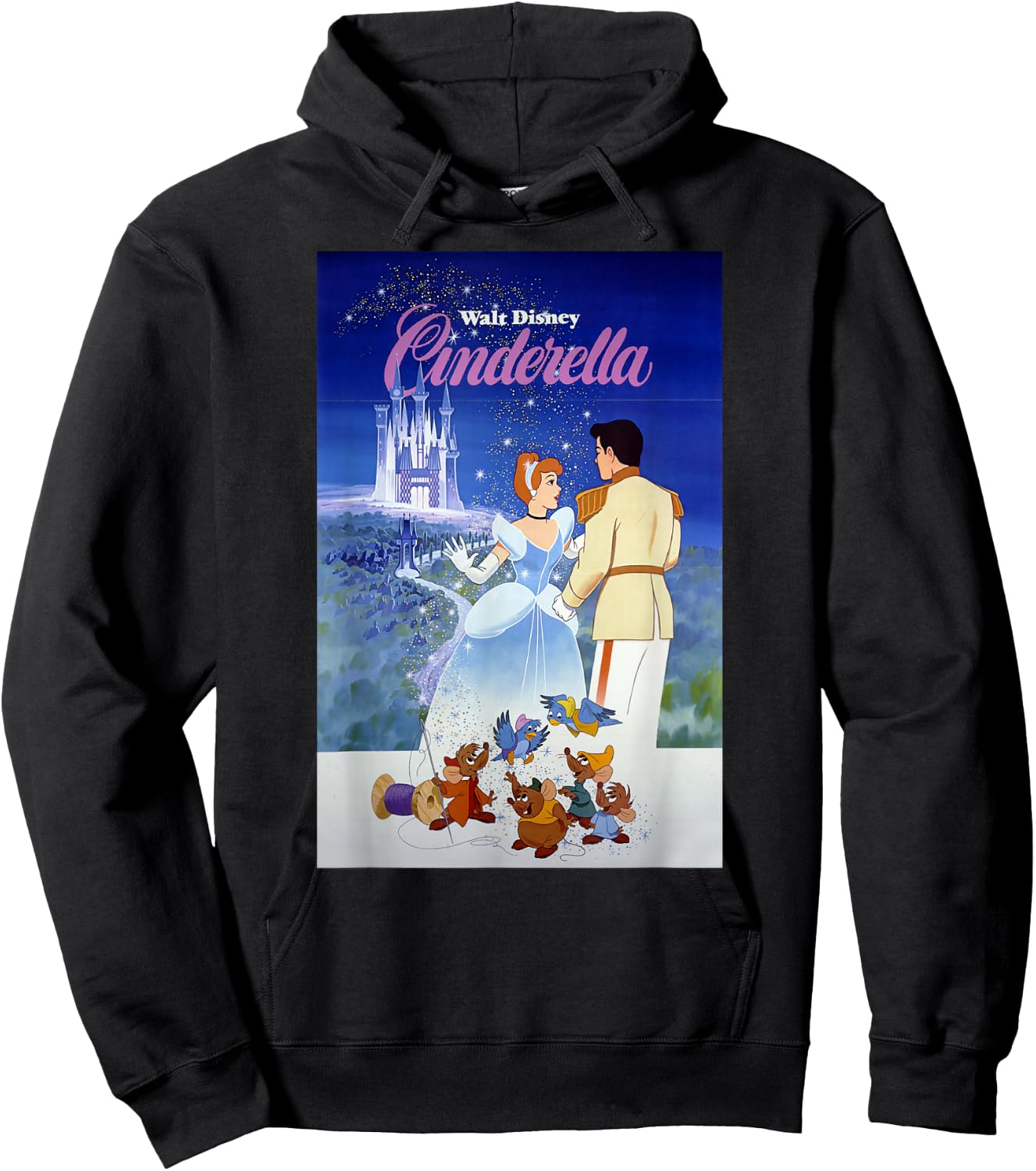 Disney Cinderella Classic Vintage Movie Poster Hoodie - Hoodie | Black
