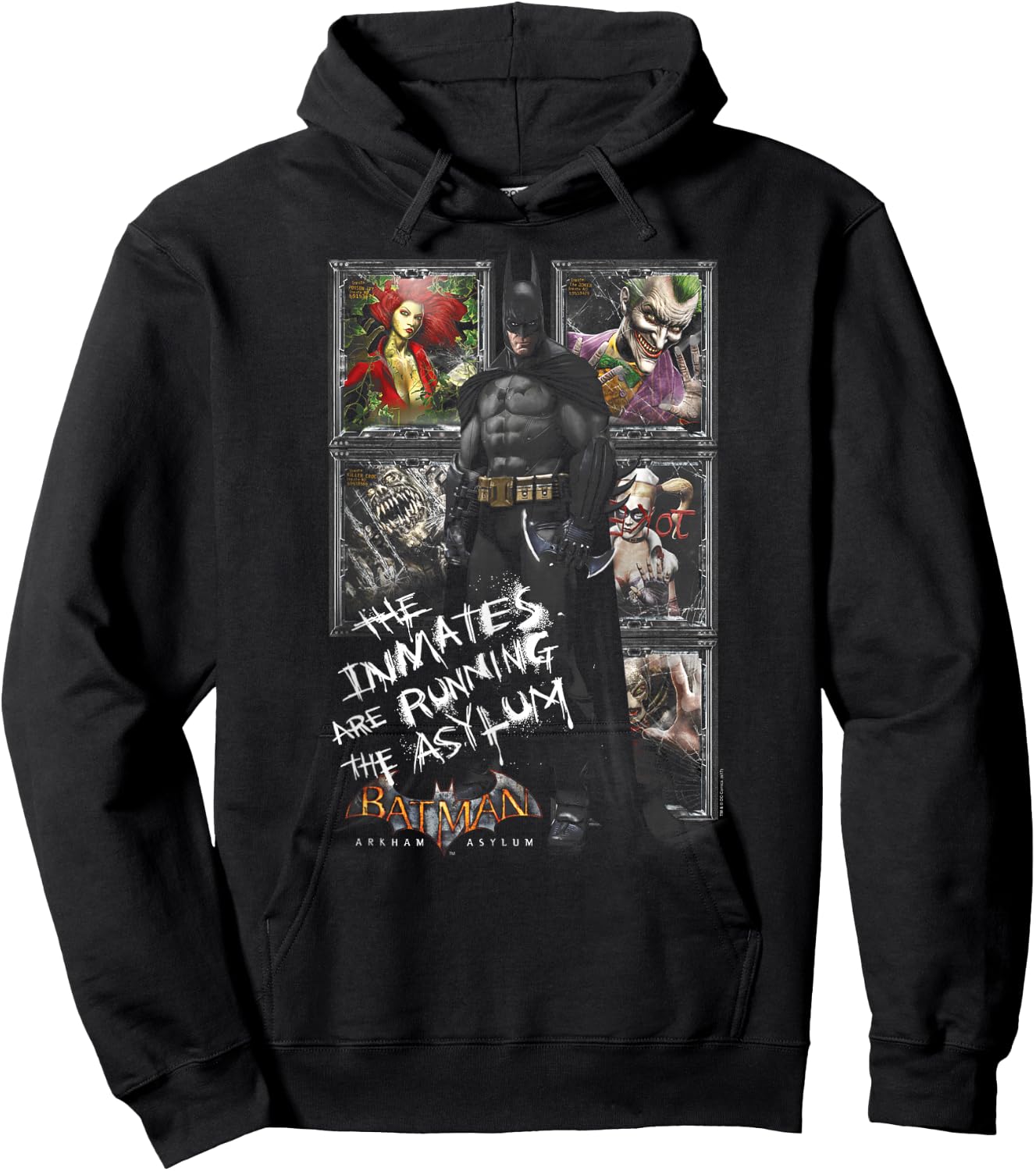 Batman: Arkham Asylum Running the Asylum Hoodie - Hoodie | Black