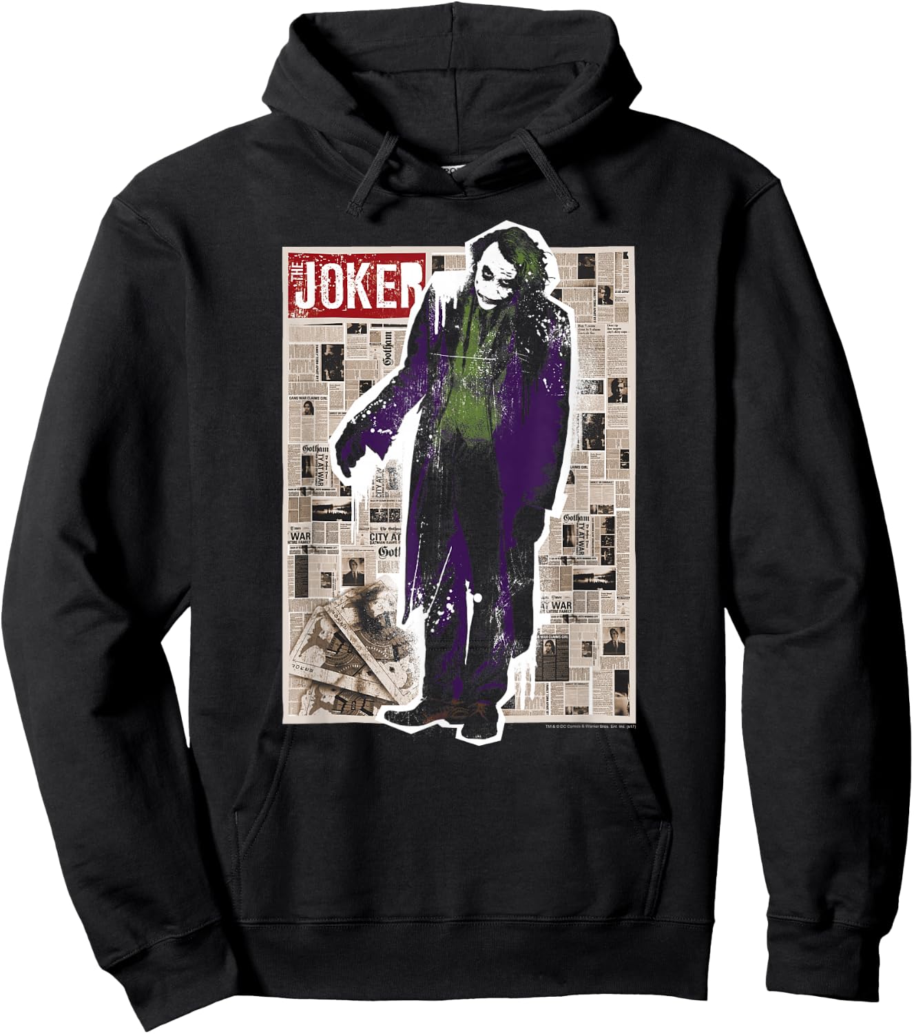 Batman Dark Knight Joker Funny Pages T Shirt Hoodie - Hoodie | Black