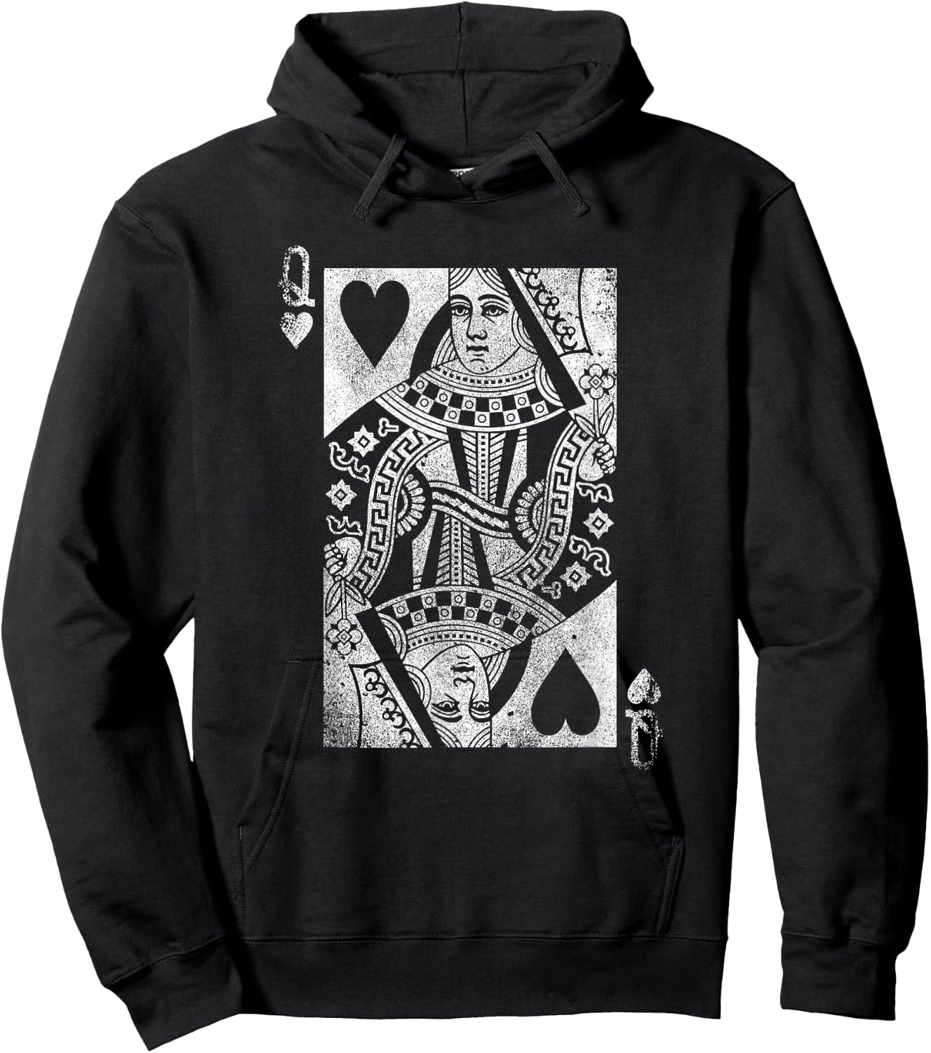 The Original Queen of Hearts (Vintage Design) Hoodie - Hoodie | Black