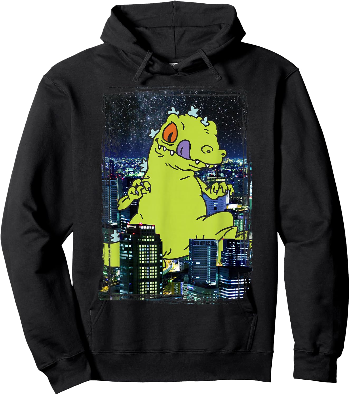 Rugrats Reptar In The City Photoreal Graphic Hoodie - Hoodie | Black
