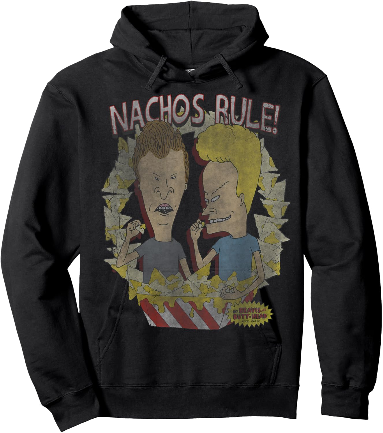 Beavis and Butt-Head Nachos Rule Chip Frame Hoodie - Hoodie | Black