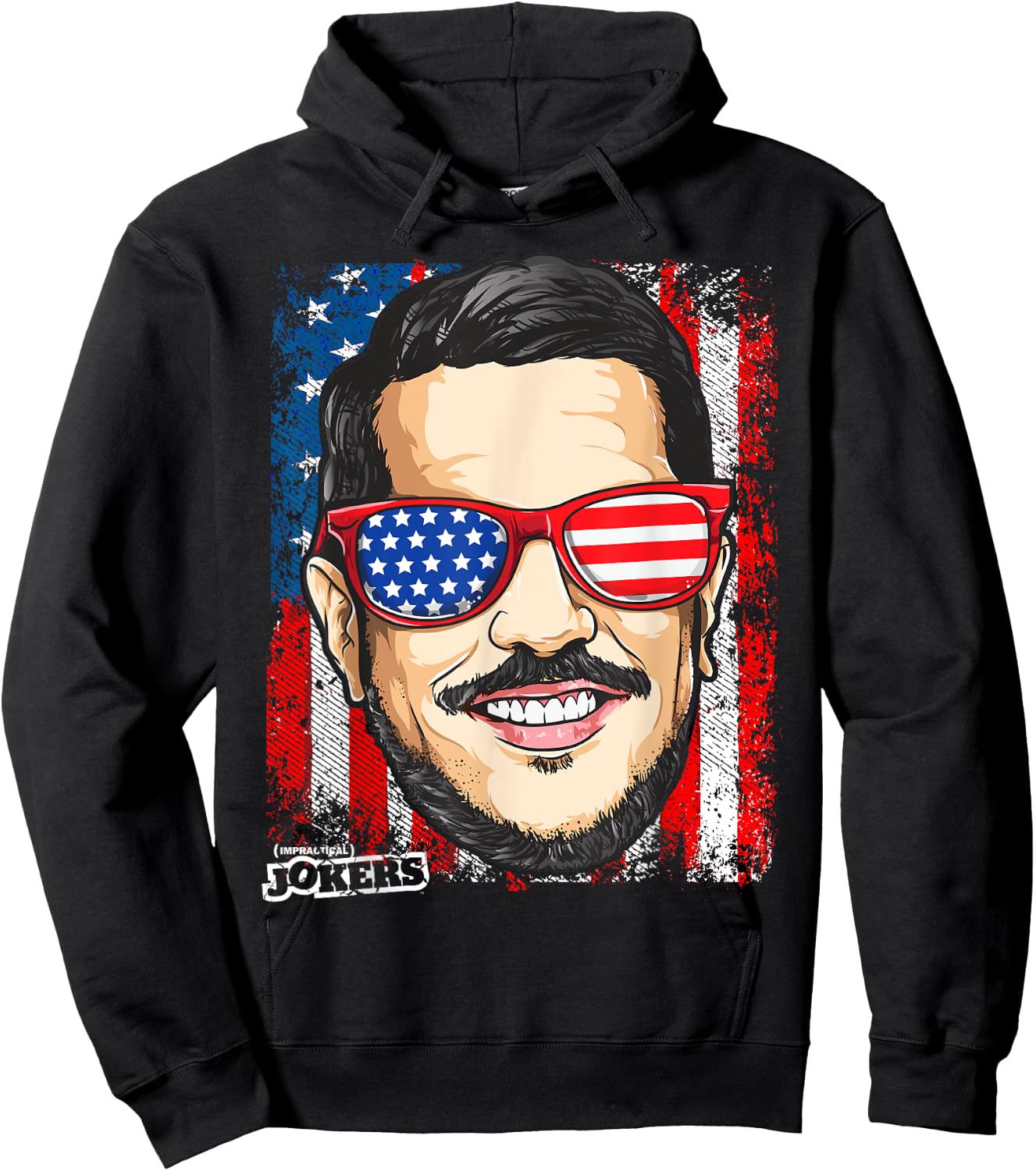 Impractical Jokers Patriotic Sal Hooded Hoodie - Hoodie | Black
