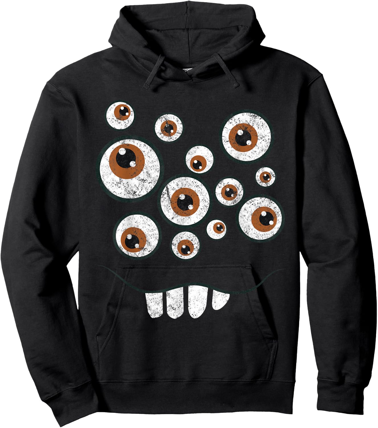 Funny Monster Face Halloween Costume Gift Hoodie - Hoodie | Black