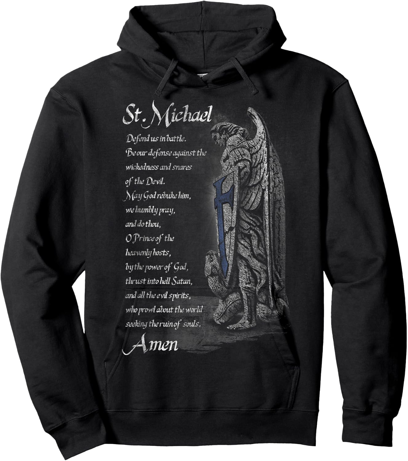 Thin Blue Line - St Michael Hoodie - Hoodie | Black