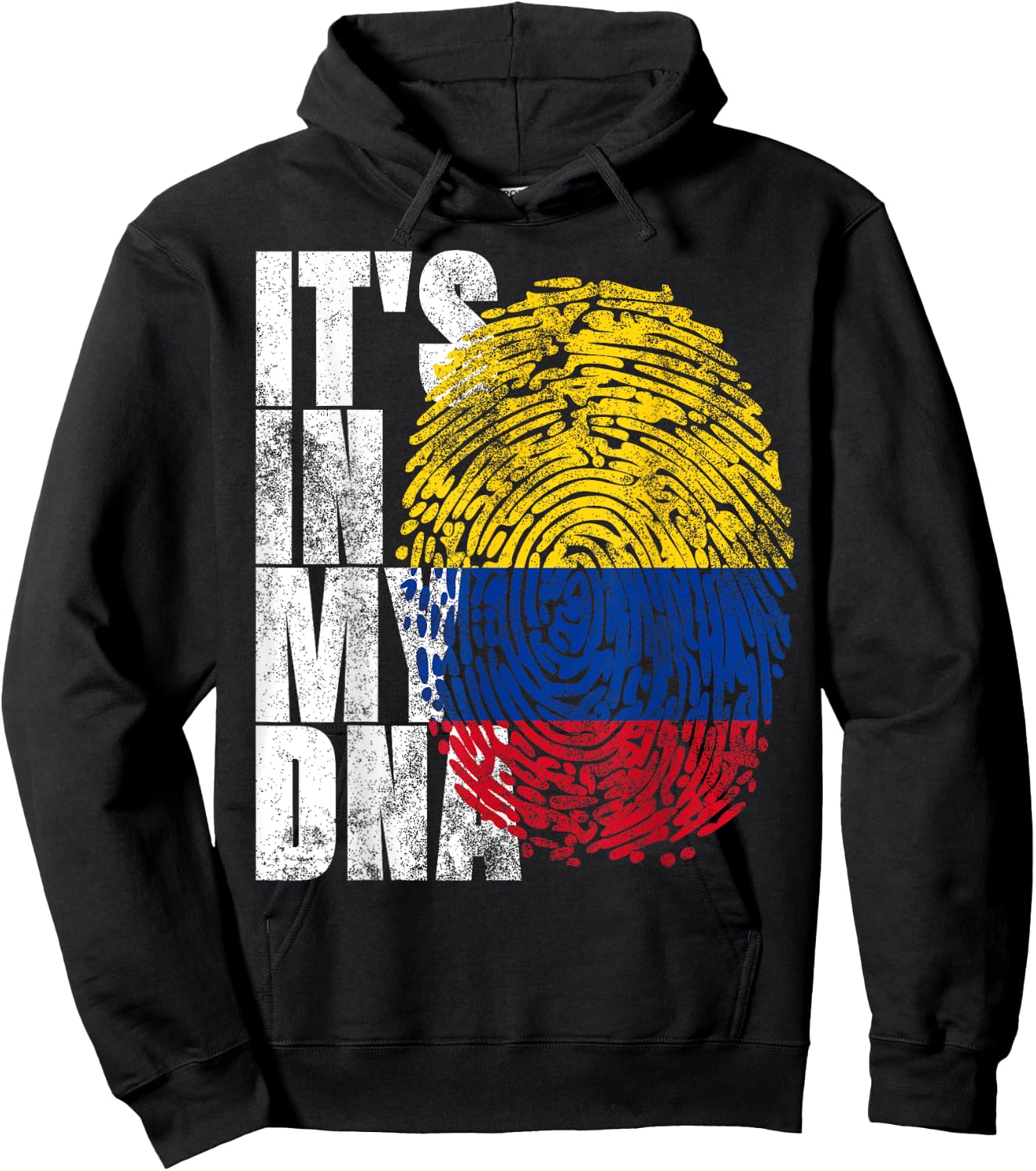 It's In My DNA Colombian Gifts Proud Hispanic Colombia Flag Hoodie - Hoodie | Black