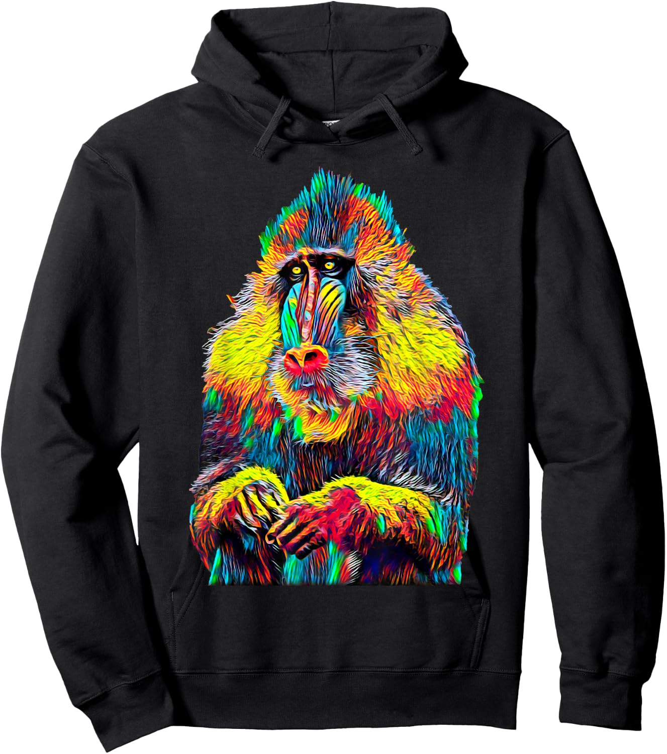 Mandrill Monkey Hoodie - Hoodie | Black
