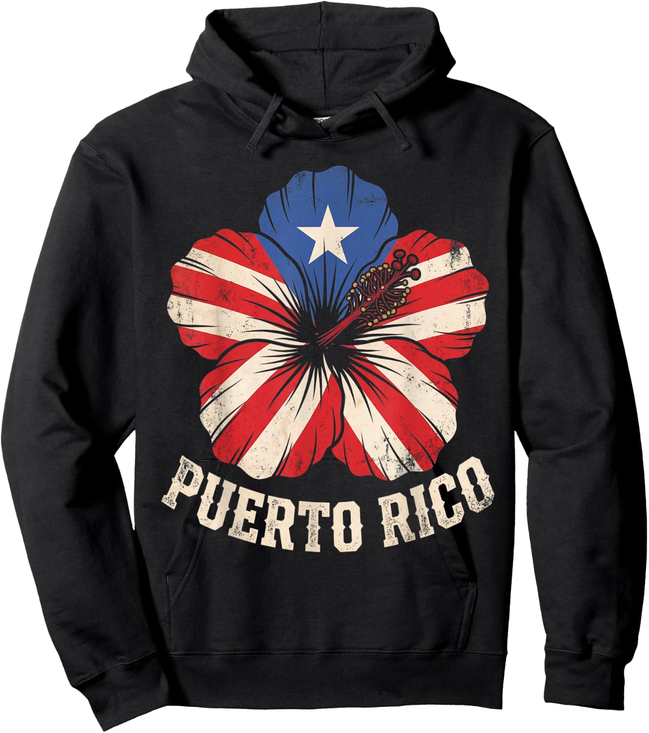 Puerto Rico Flag Patriotic Funny PR Rican Pride Boricua Hoodie - Hoodie | Black