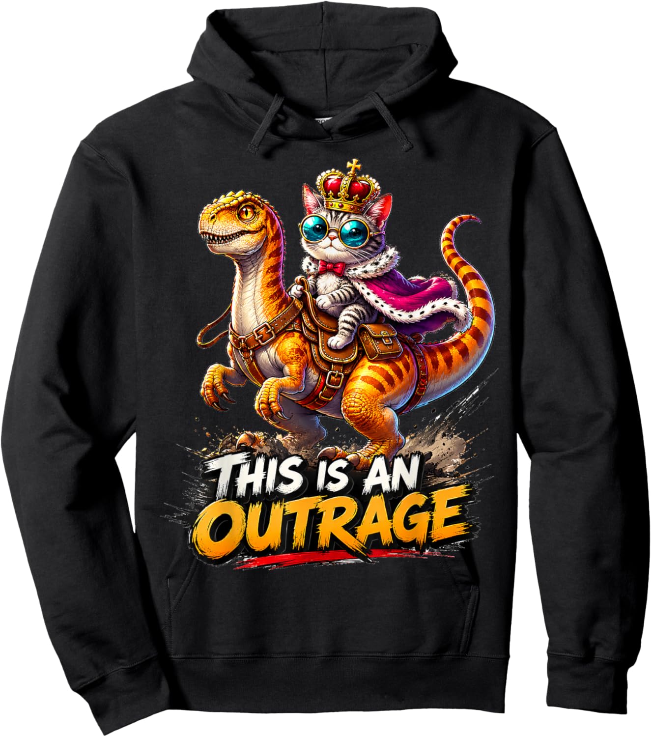 Princess Cat Donut Gold Hoodie - Hoodie | Black