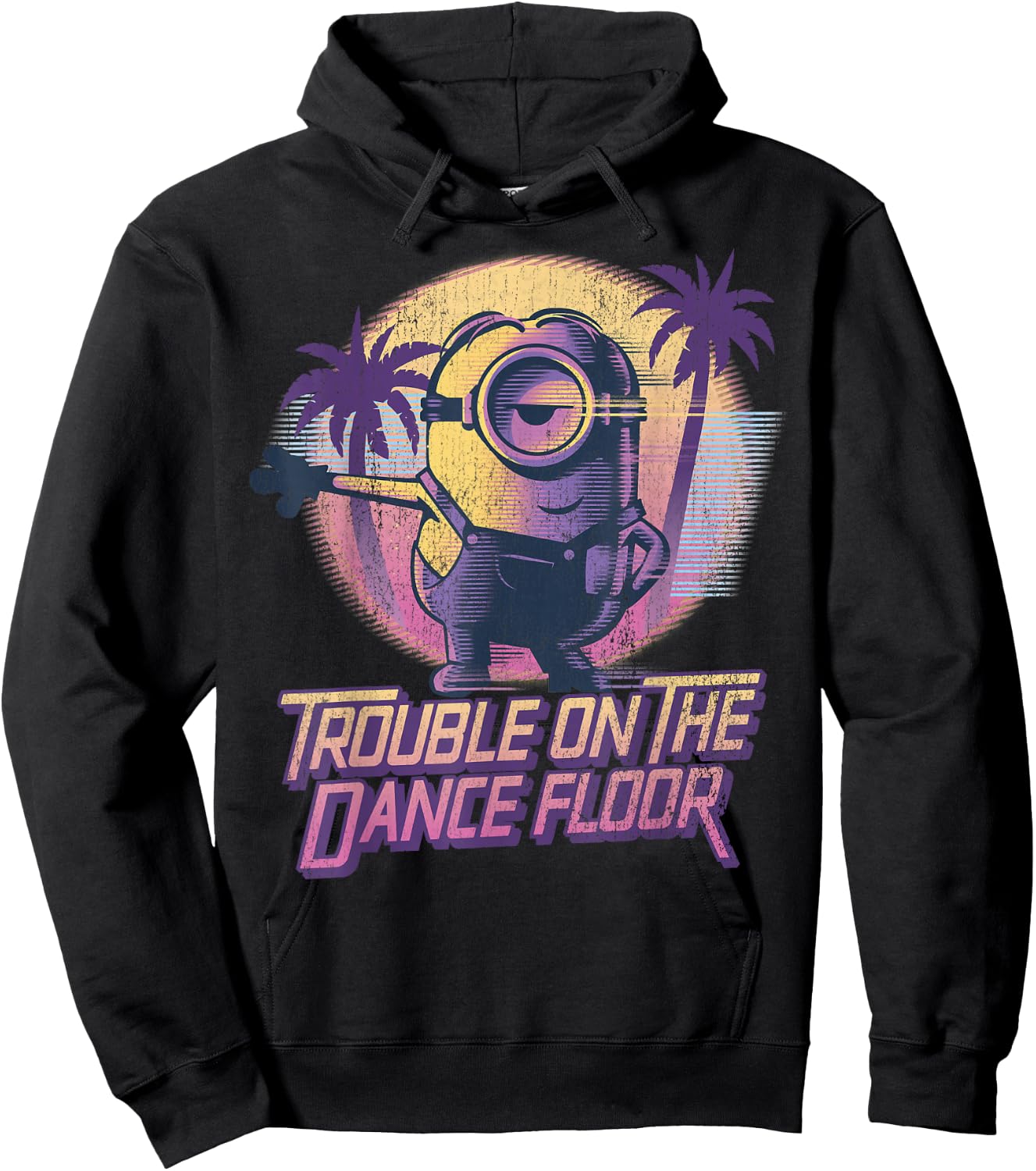Despicable Me Minions Tropical Dance Trouble Graphic Hoodie - Hoodie | Black