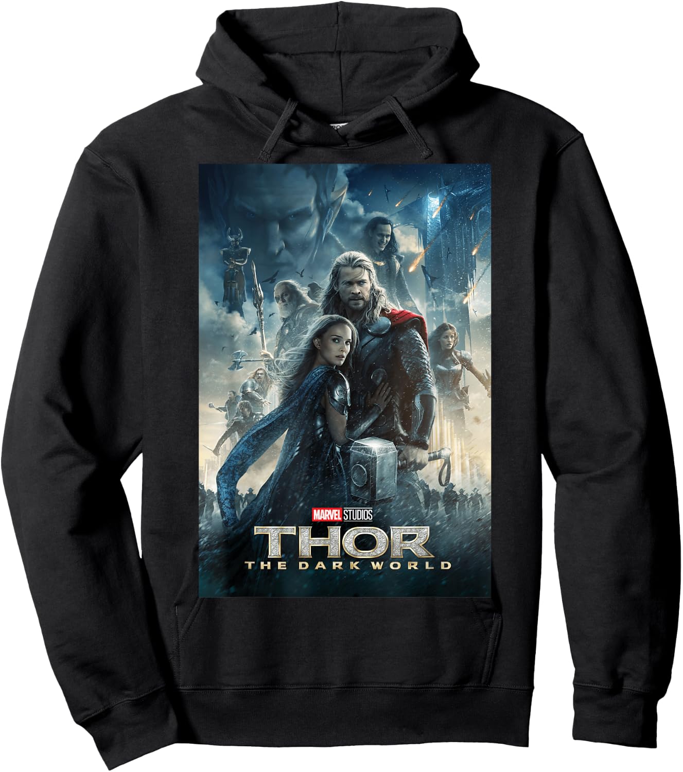 Marvel Studios Thor Dark World Movie Poster Graphic Hoodie - Hoodie | Black