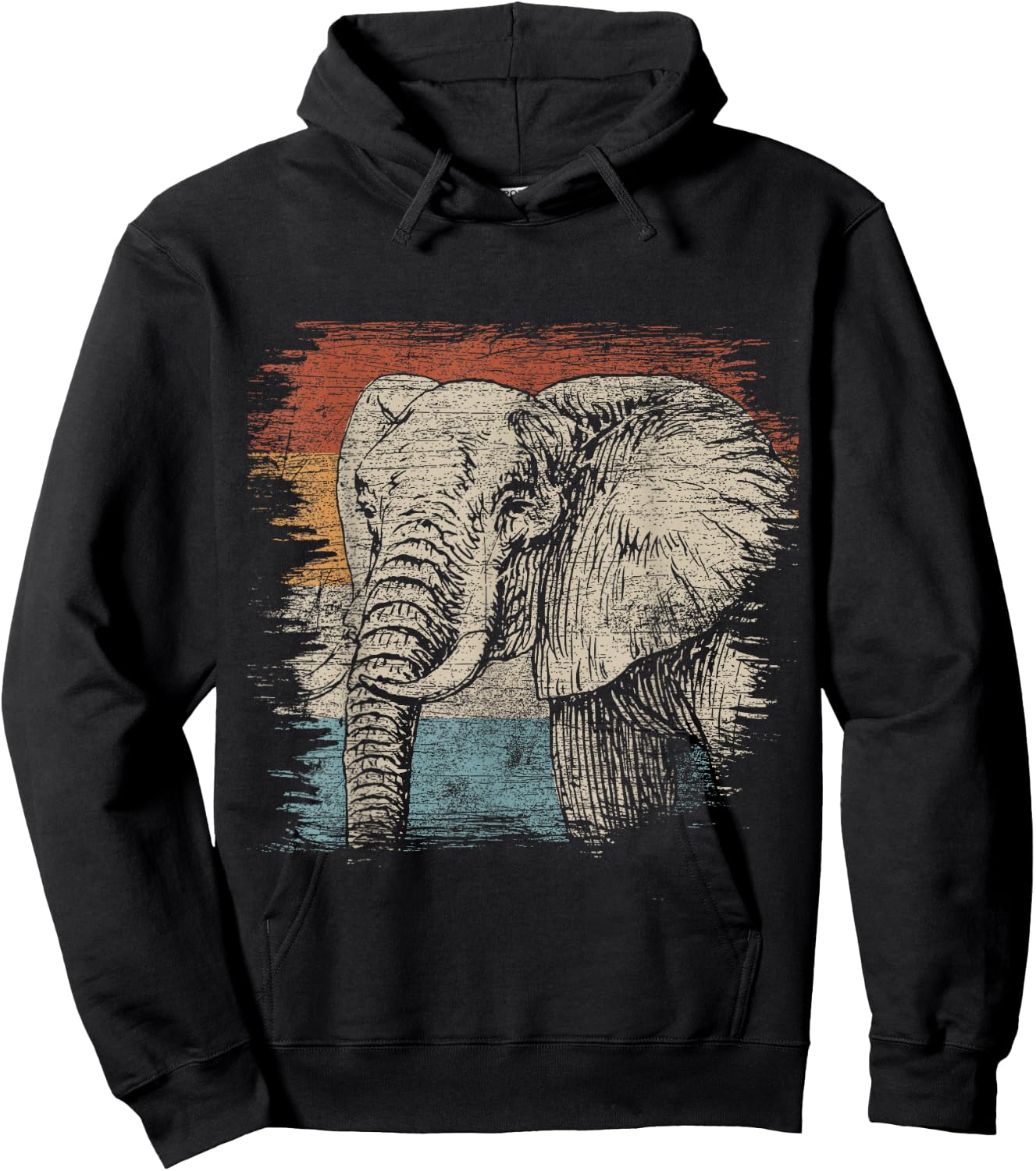 African Animal Lover Gift Elephant Hoodie - Hoodie | Black