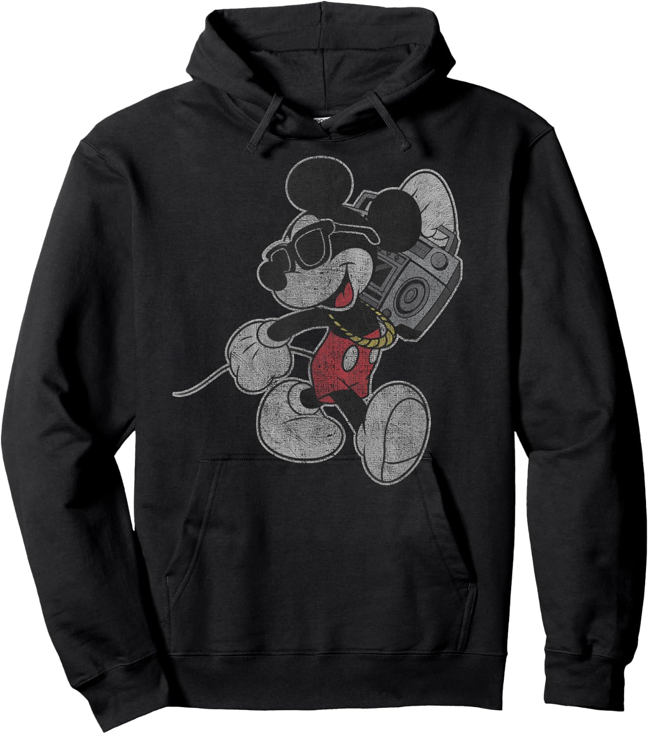 Disney - Mickey Mouse w. Boombox Hoodie - Hoodie | Black