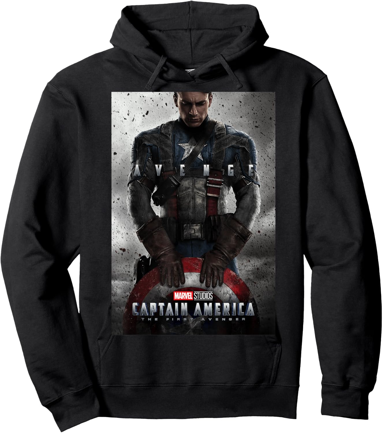 Marvel Studios Captain America Movie Poster Hoodie - Hoodie | Black