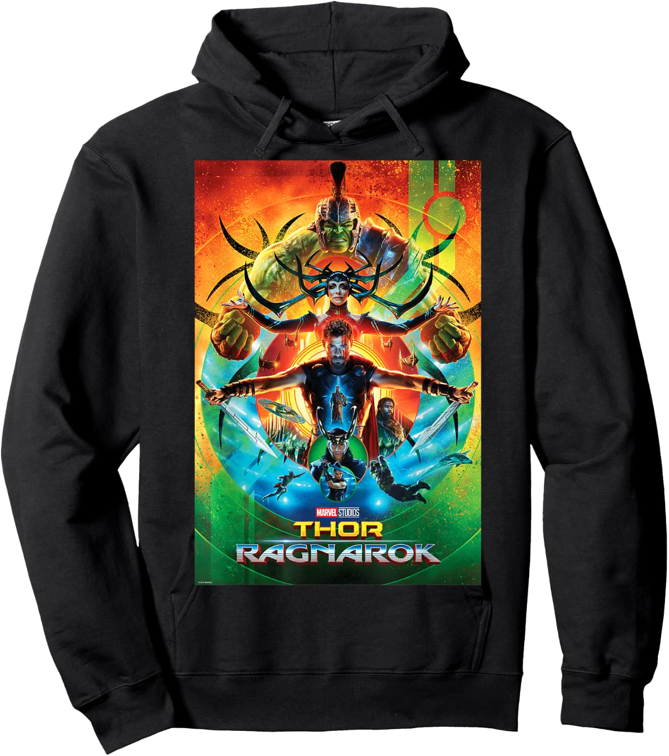 Marvel Studios Thor Ragnarok Movie Poster Graphic Hoodie - Hoodie | Black