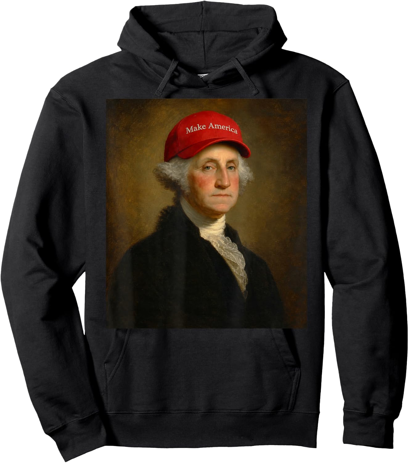 Vintage George Washington Founding Father 4th of July Hoodie - Hoodie | Black