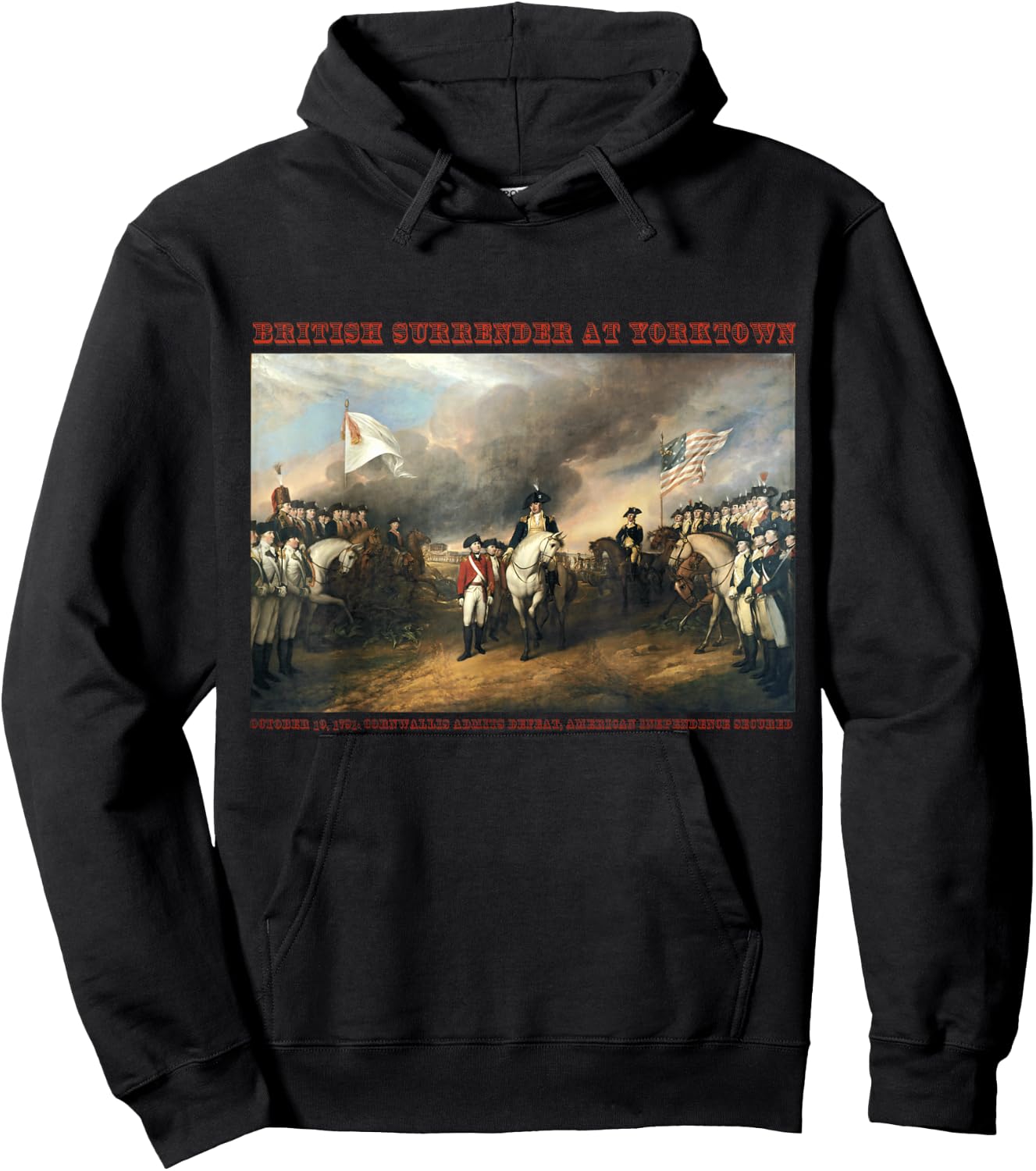 British Surrender at Yorktown,Virginia Revolutionary War Hoodie - Hoodie | Black