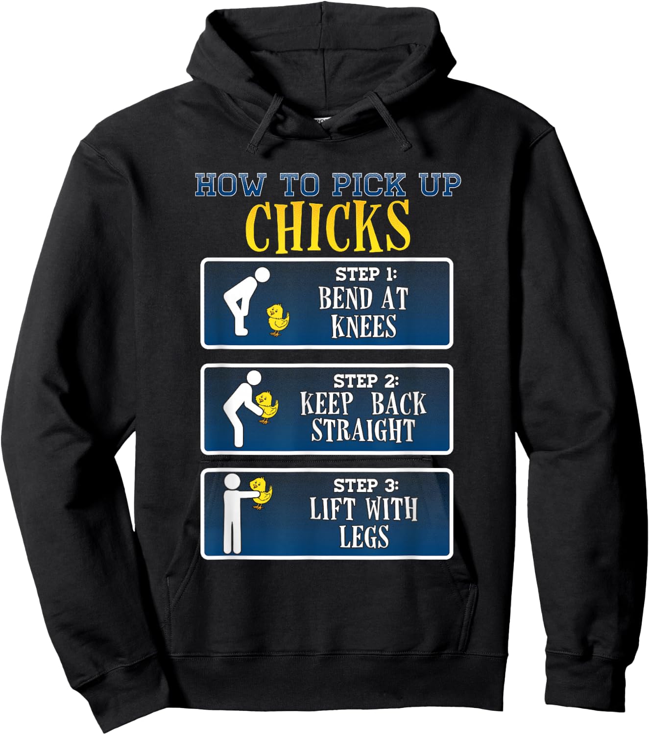 How to Pick Up Chicks - Funny Chicken Shirt Hoodie - Hoodie | Black