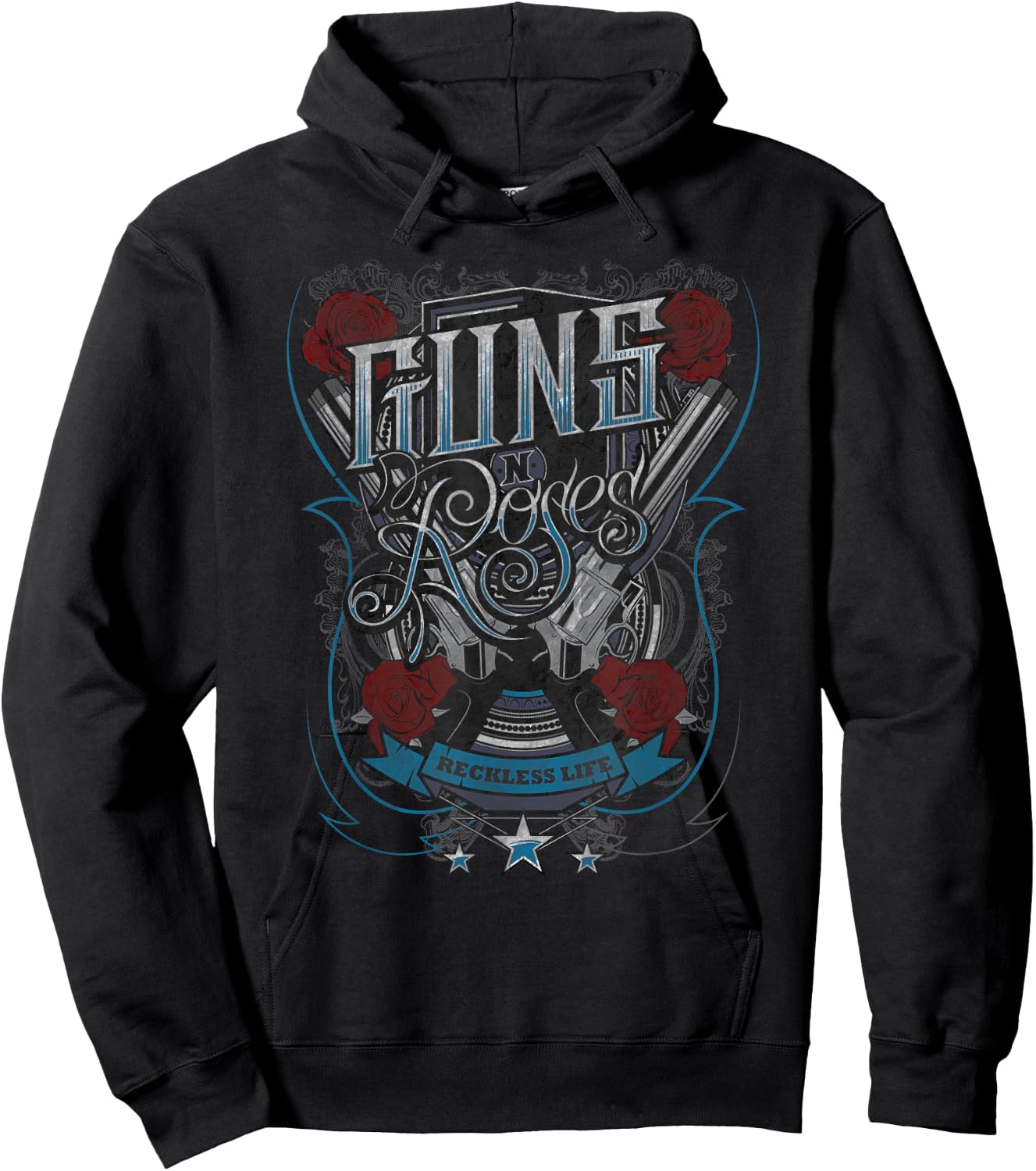 Guns N' Roses Official Reckless Life Guns Hoodie - Hoodie | Black