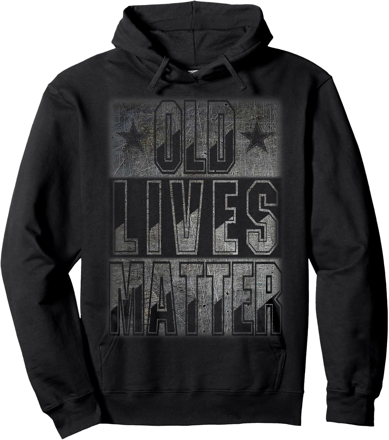 Distressed Old Lives Matter for Senior Birthday Gifts Hoodie - Hoodie | Black