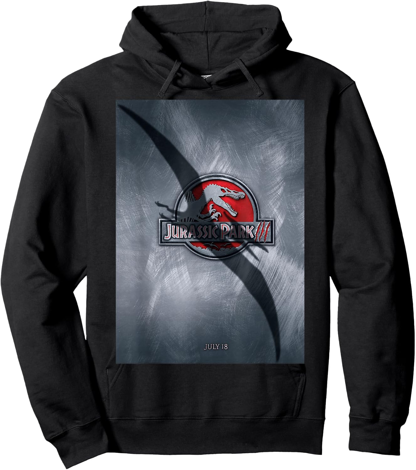 Jurassic Park 3 Movie Poster Pterodactyl Graphic Hoodie - Hoodie | Black