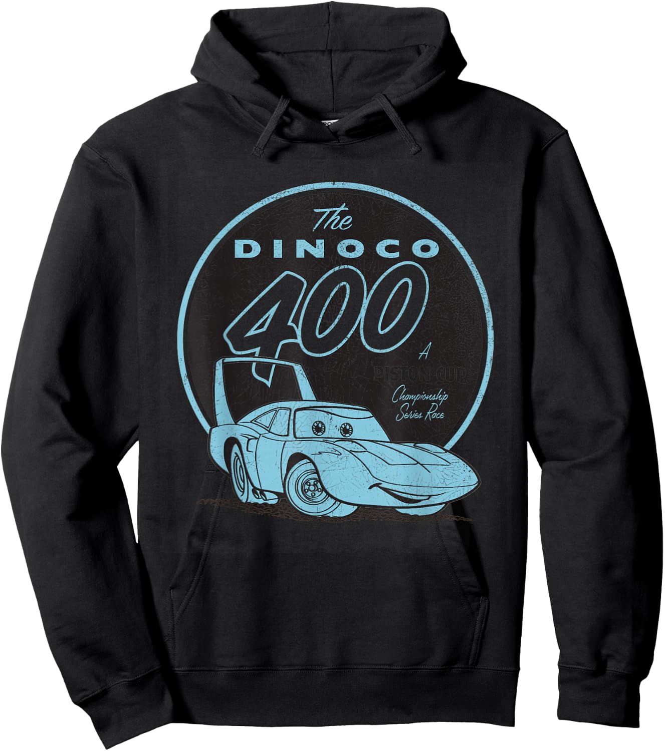Disney Pixar Cars The Dinoco 400 Vintage Piston Cup Logo Hoodie - Hoodie | Black
