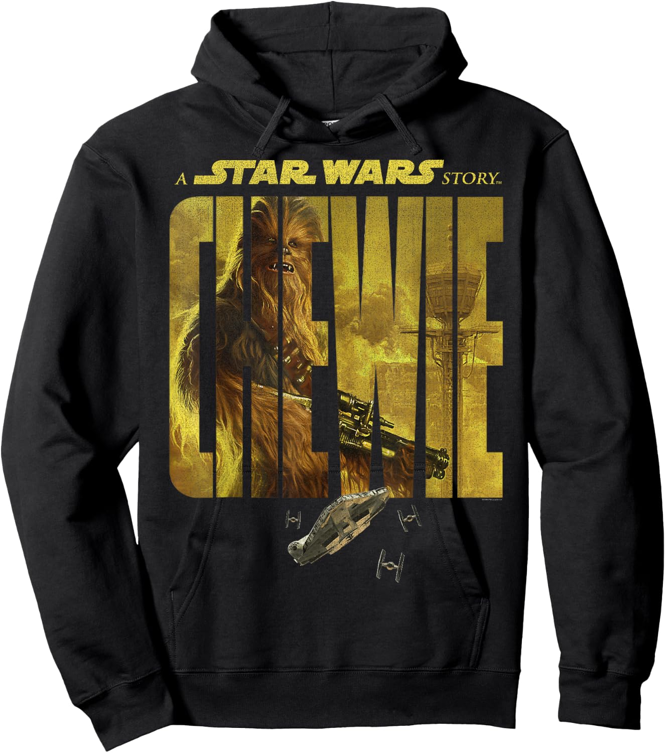 Star Wars Han Solo Story Chewie Logo Silhouette Fill Hoodie - Hoodie | Black