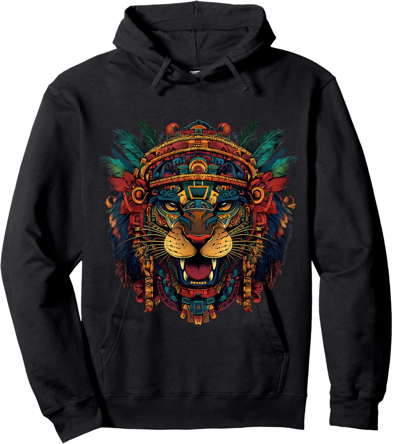 Mexican Mythology Native Mexican Pride Mayan Jaguar Aztec Hoodie - Hoodie | Black