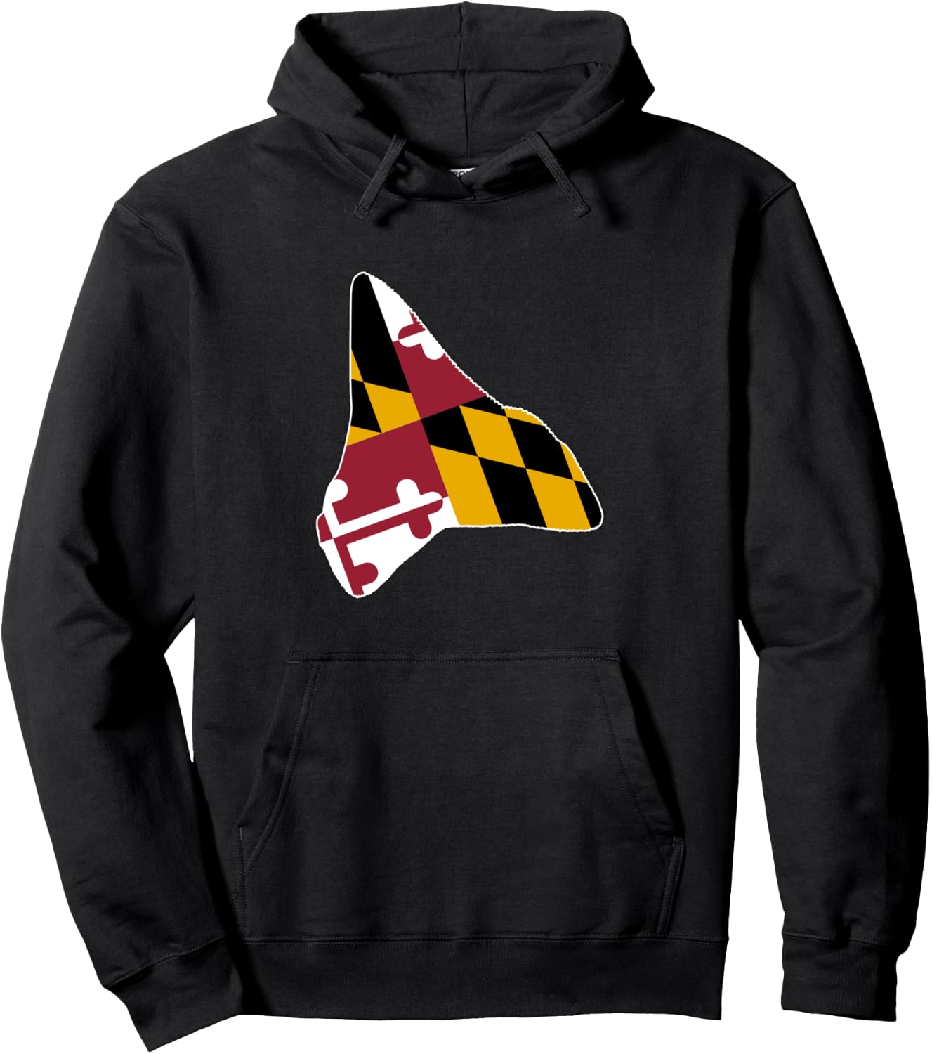 Maryland Flag Shark Tooth LS Shirt Relic And Fossil Hunter Hoodie - Hoodie | Black